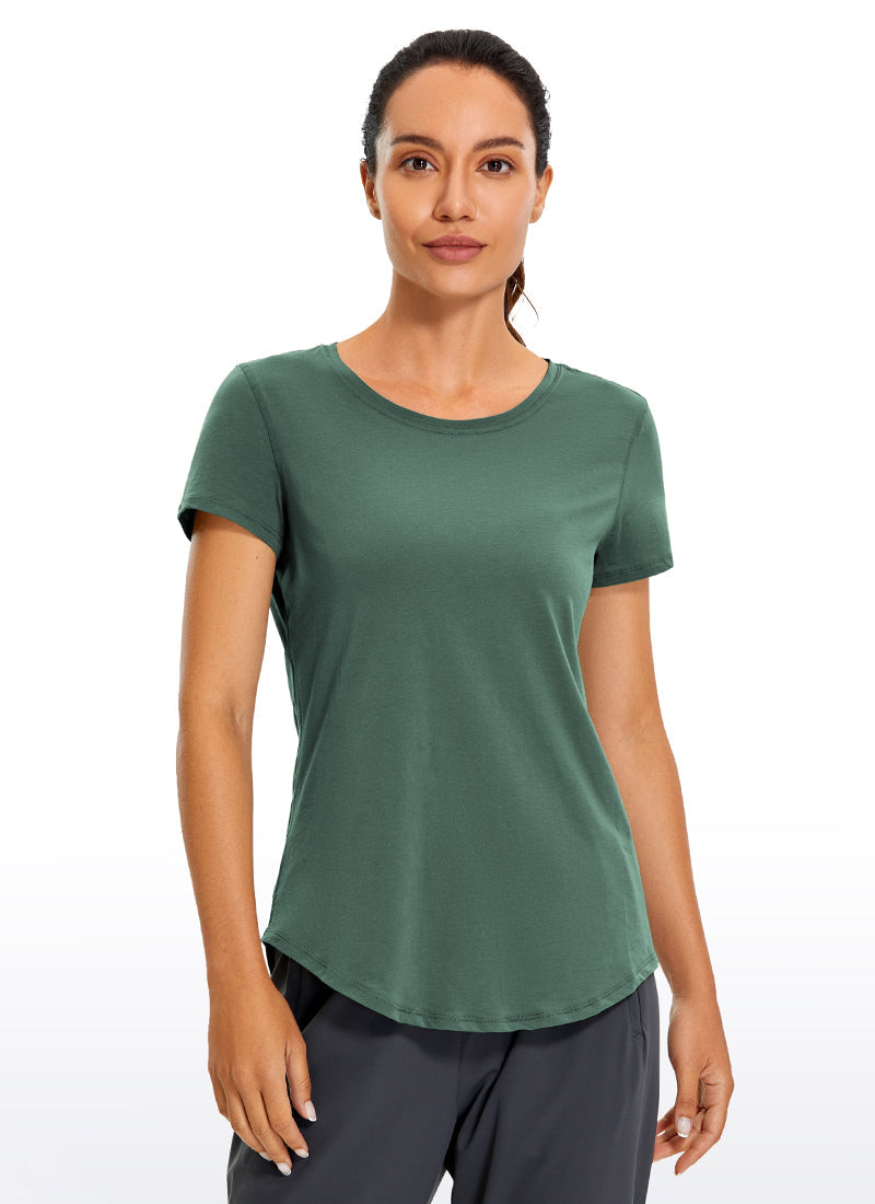 חולצה קצרה Pima Cotton - Graphite Green
