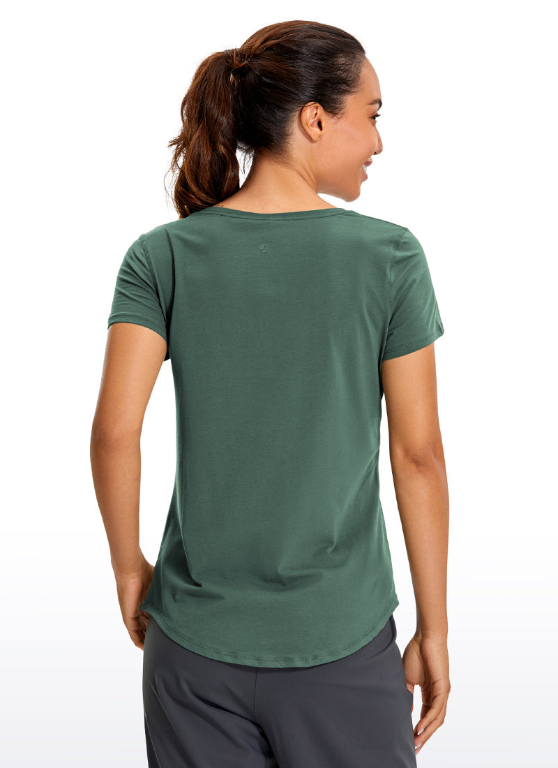 חולצה קצרה Pima Cotton - Graphite Green