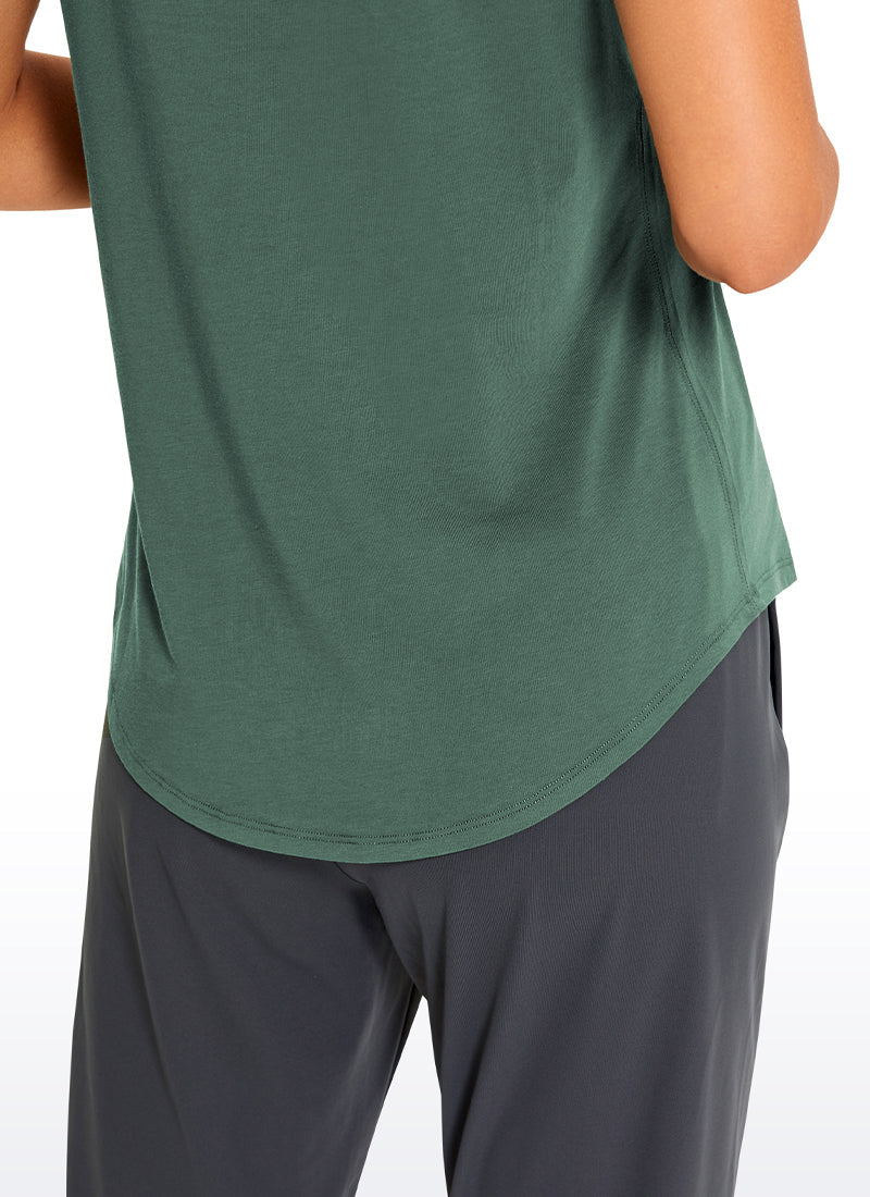 חולצה קצרה Pima Cotton - Graphite Green