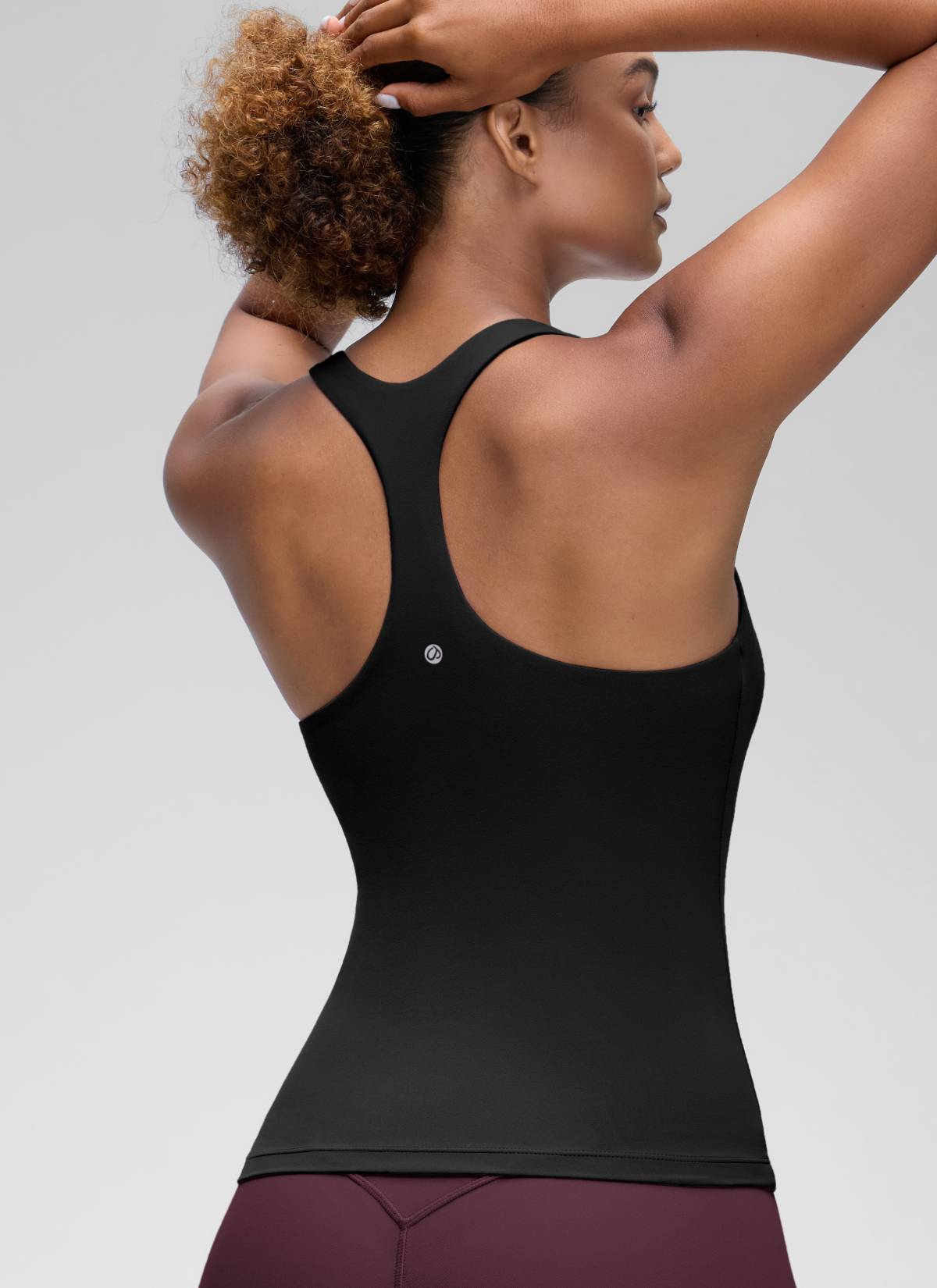 גופייה עם חזייה פנימית Butterluxe Racerback - שחור