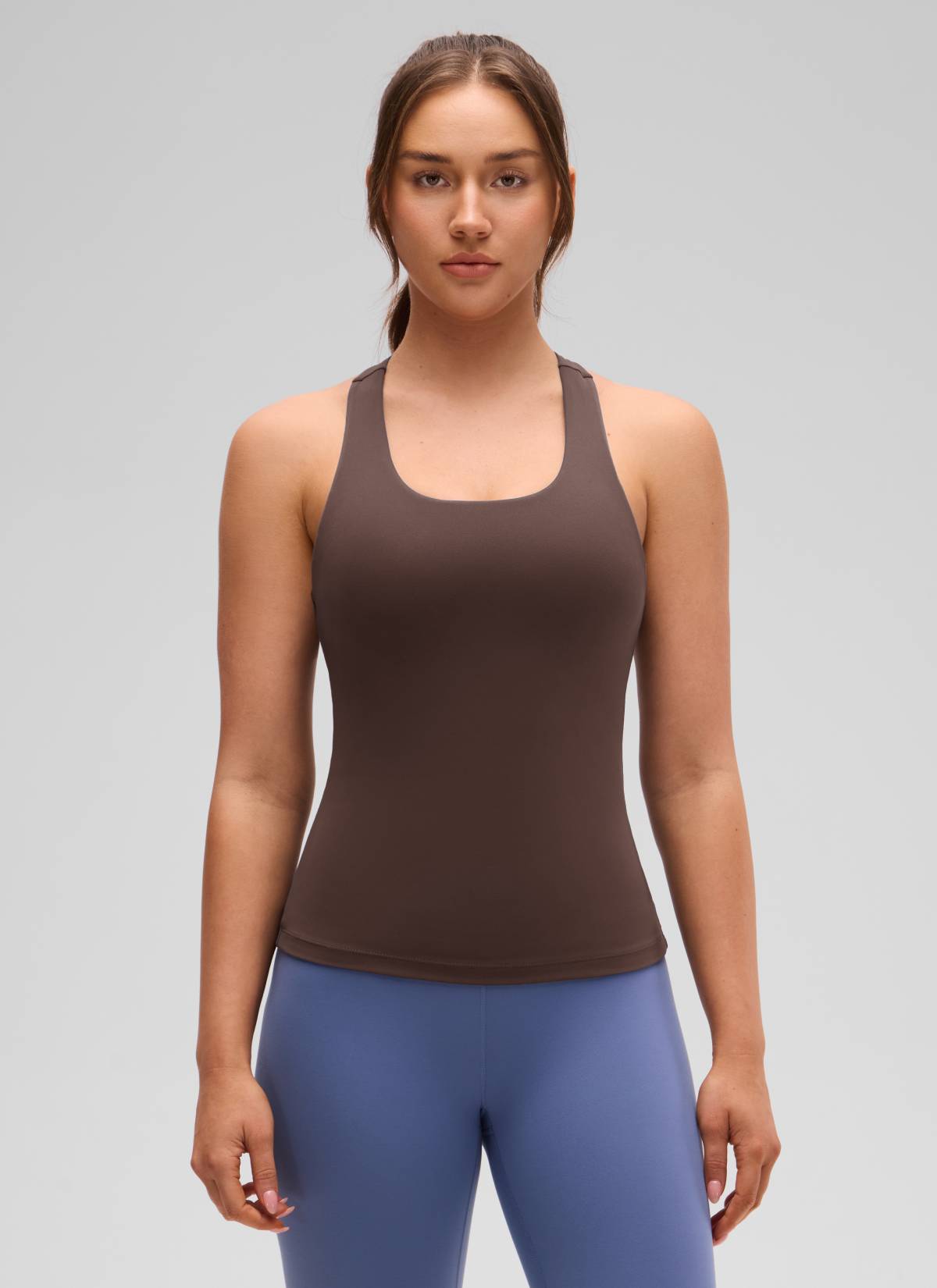 גופייה עם חזייה פנימית Butterluxe Racerback - Hot Fudge Brown