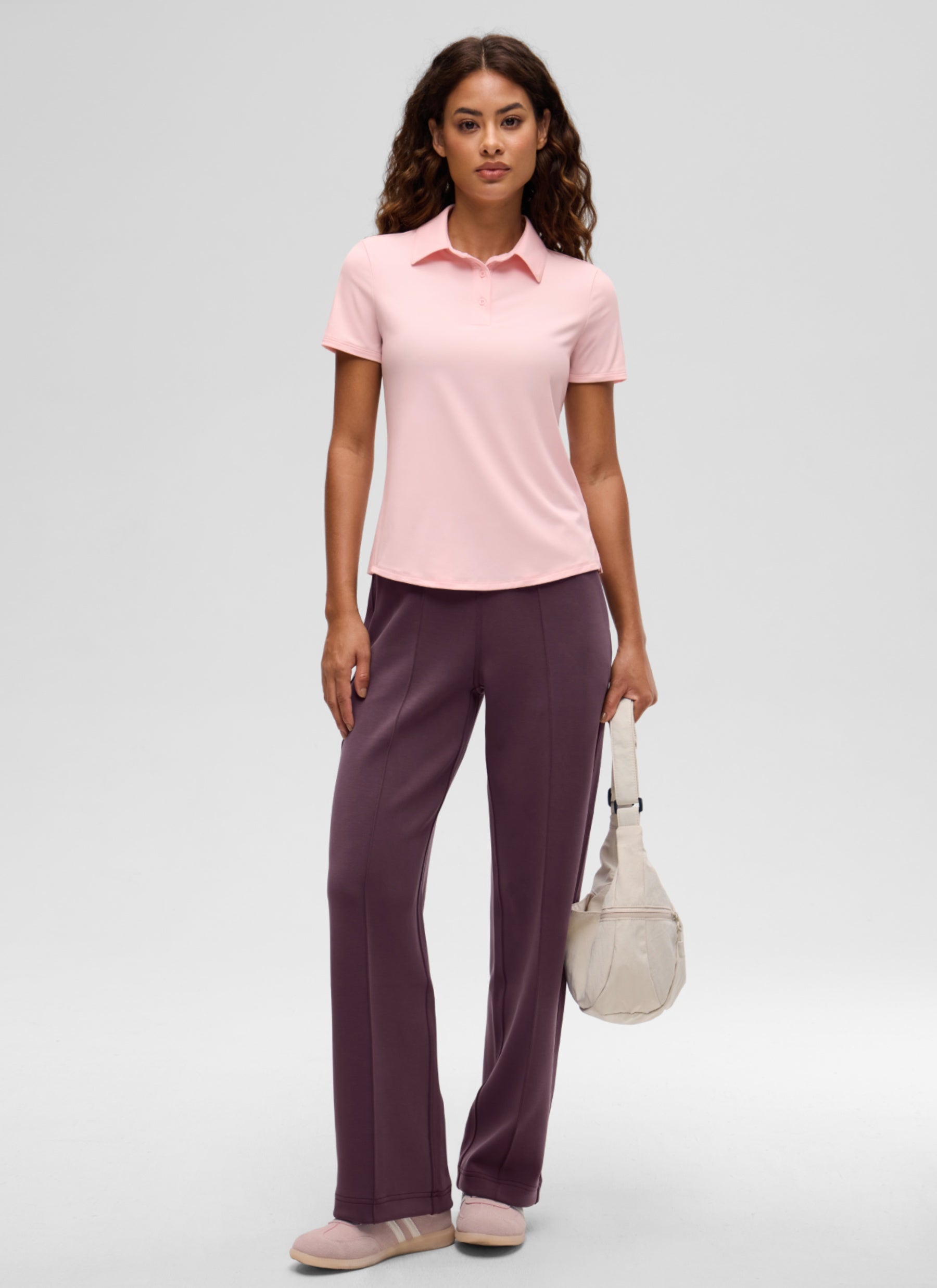 חולצת פולו קצרה Slim Fit - Strawberry Pink