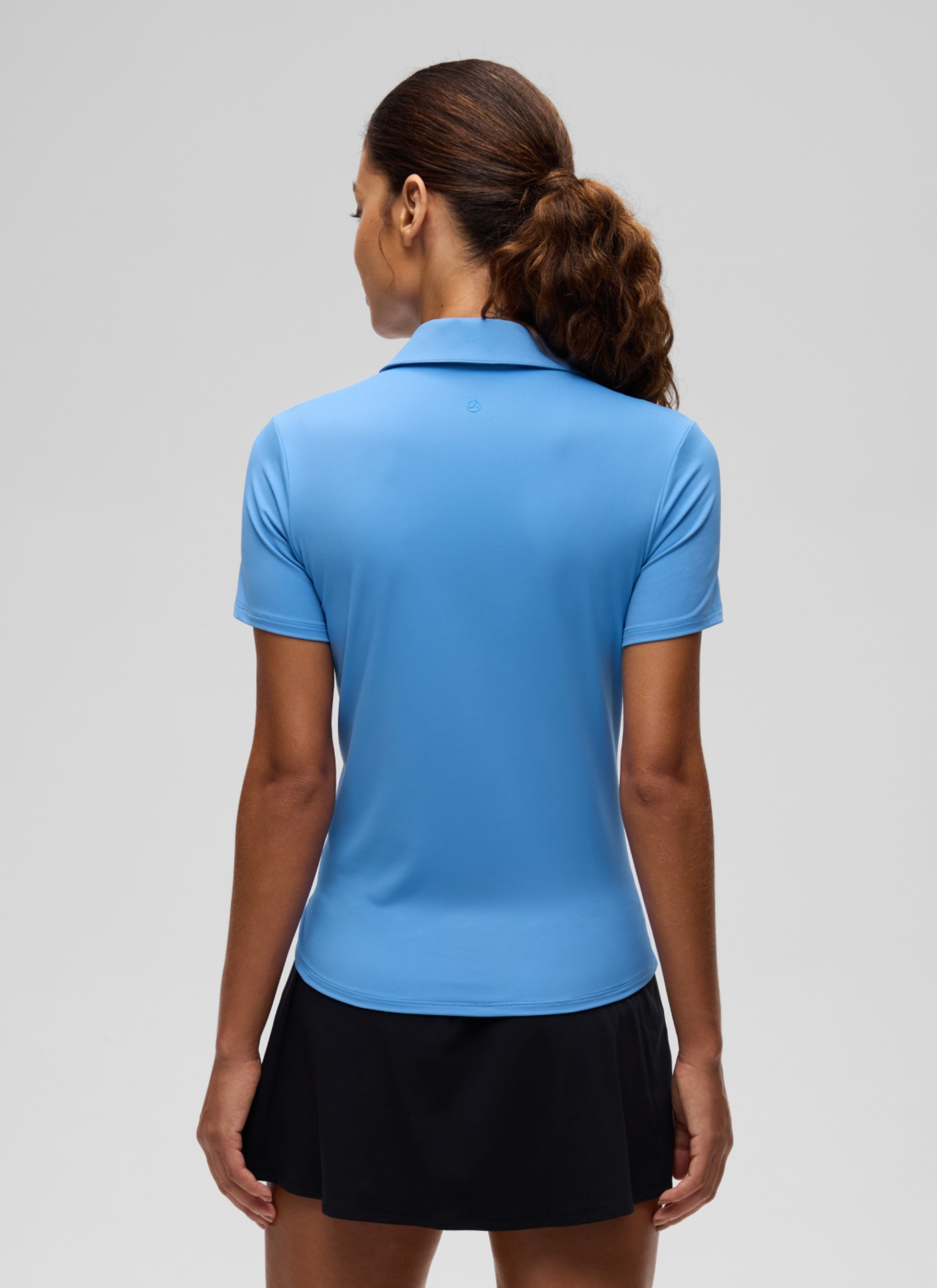 חולצת פולו קצרה Slim Fit - Party Blue