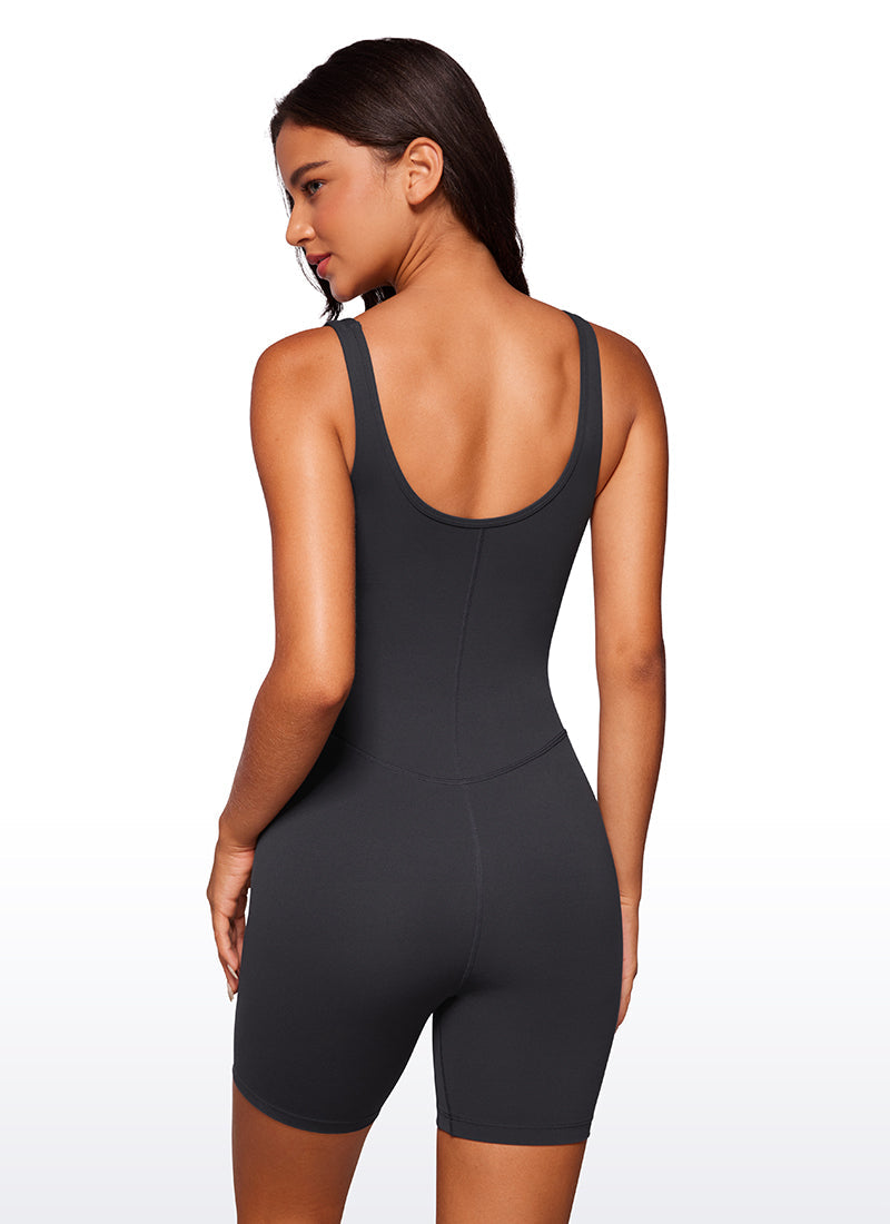 אוברול קצר 6" Butterluxe Scoop Neck Rompers - אפור מעושן