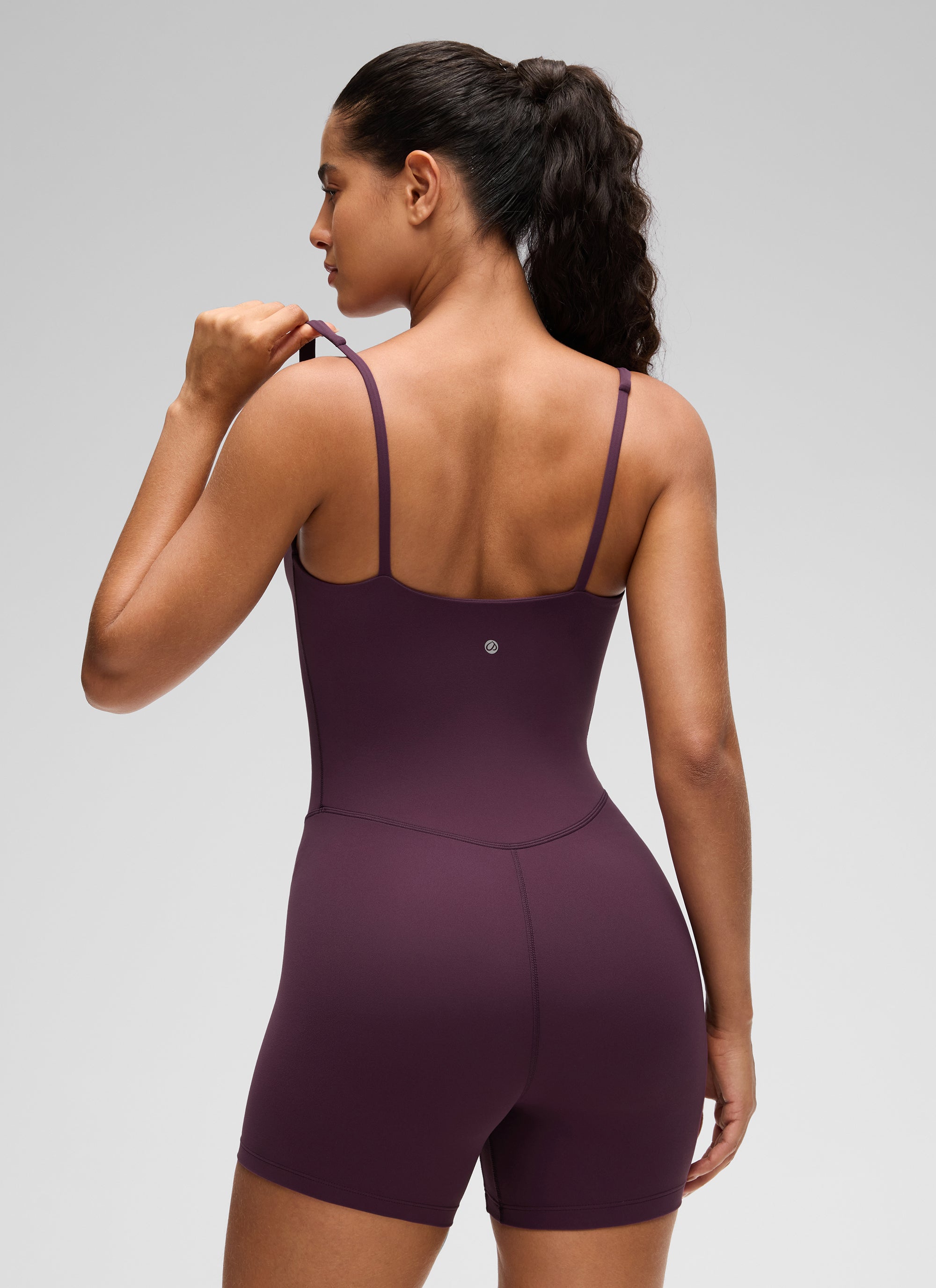 אוברול קצר 4" Butterluxe Thin Strap Rompers - סגול עמוק