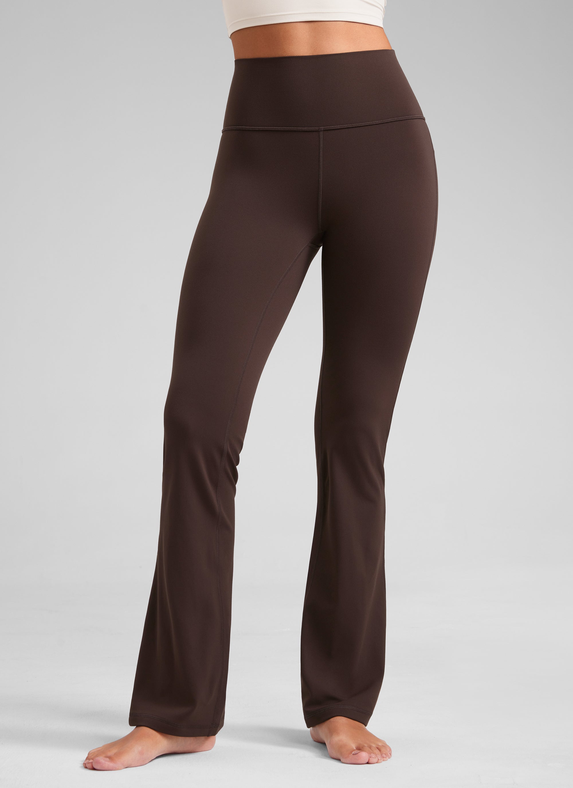 מכנסי טייץ 30.5" Butterluxe סיומת מתרחבת - Hot Fudge Brown