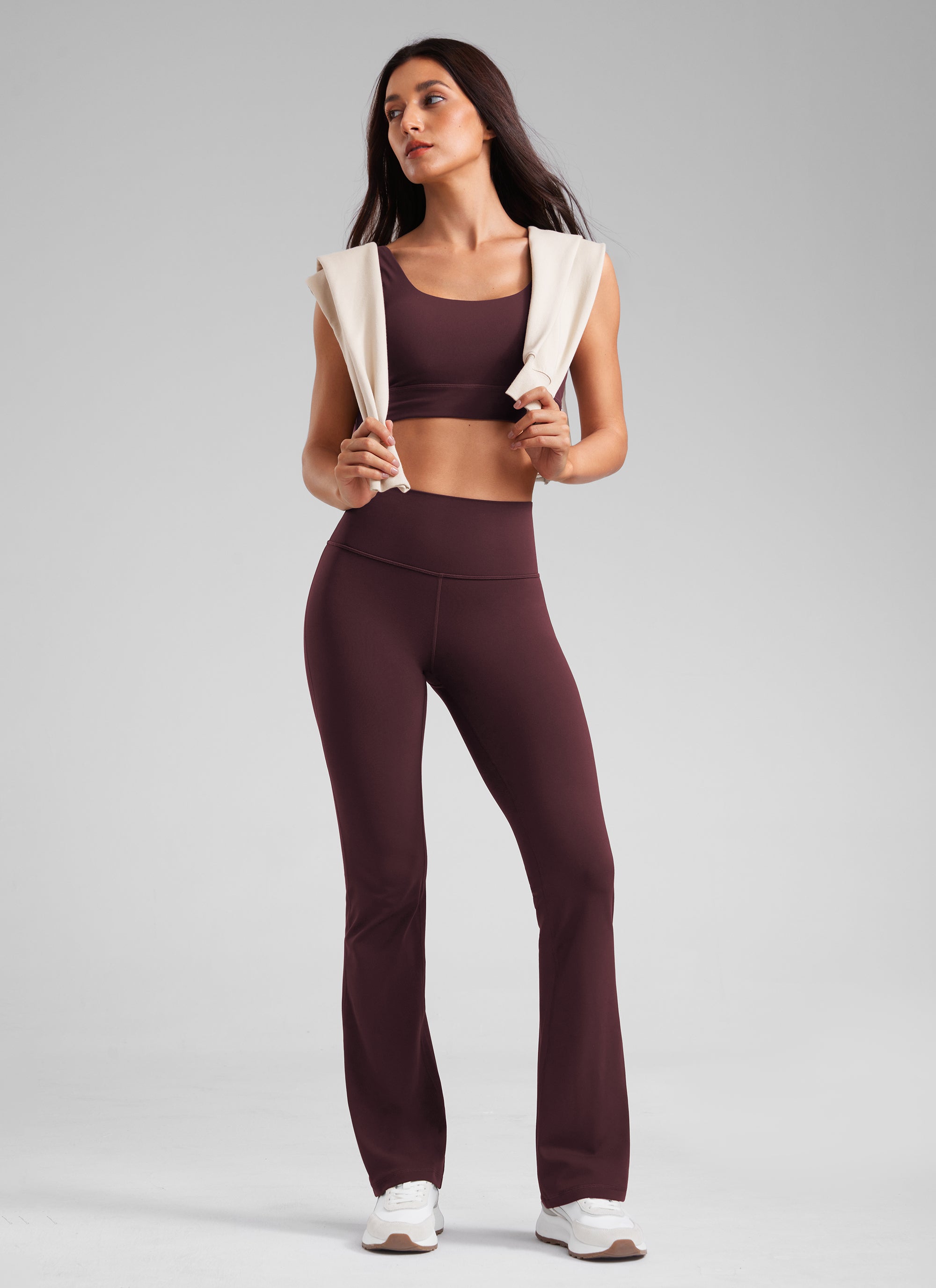 מכנסי טייץ 29" Butterluxe סיומת מתרחבת - Ripe Plum