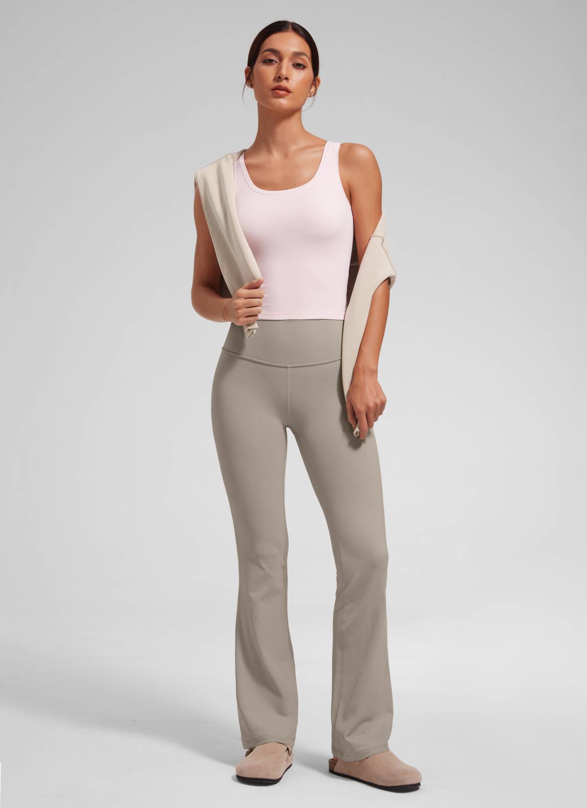 מכנסי טייץ 29" Butterluxe סיומת מתרחבת - Warm Ash Grey