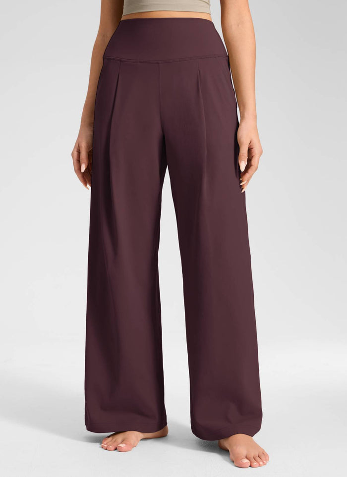מכנס פלאצו Butterluxe עם כיסים 30″ - Ripe Plum