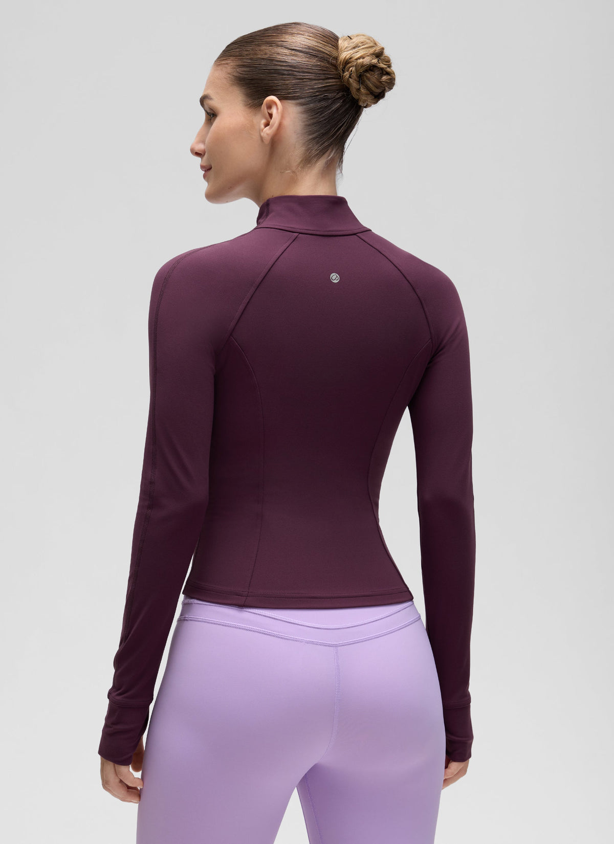 ג'קט עם כיס לנייד Butterluxe Waist-Length - סגול עמוק