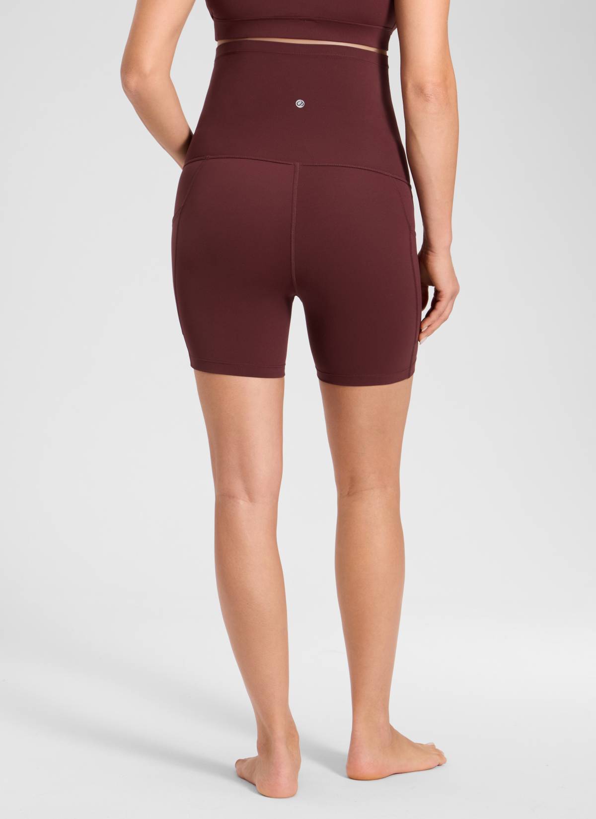 טייץ הריון קצר Butterluxe עם כיסים 5" - Red Merlot
