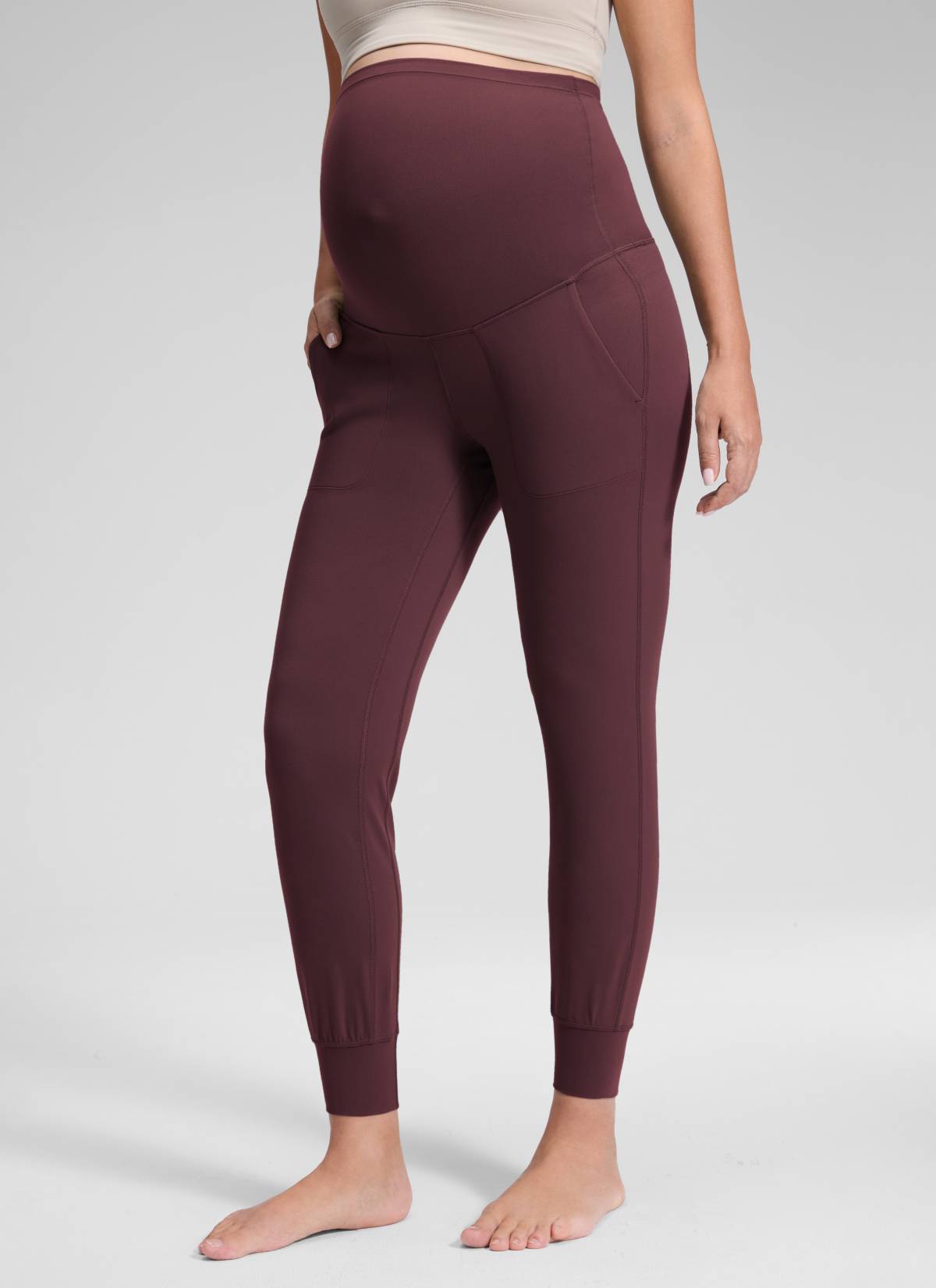 מכנס ג'וגר הריון Butterluxe עם כיסים 27" - Ripe Plum
