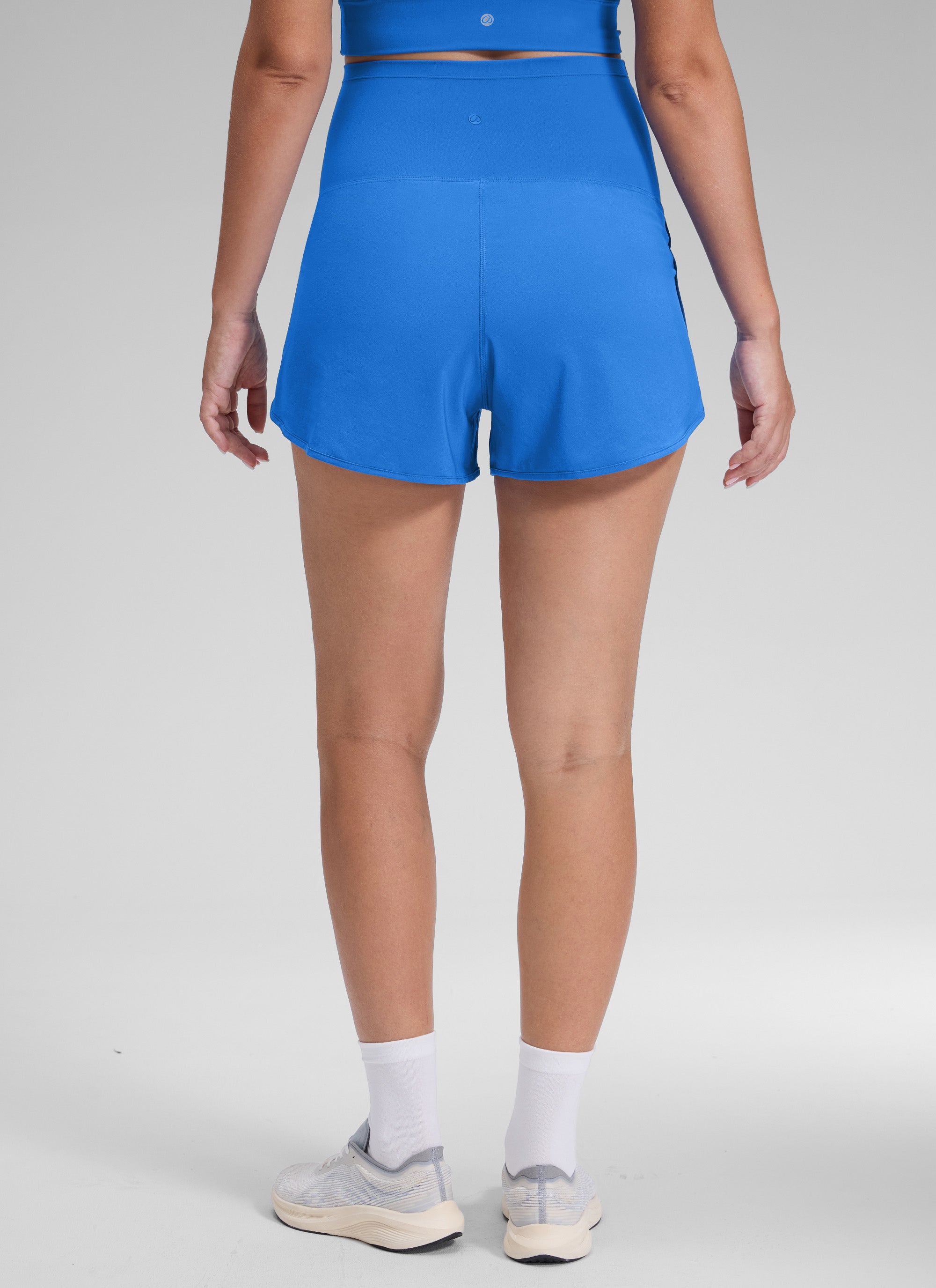 מכנסון הריון 2 ב-1 Feathery-Fit 3" - Sparkle Blue