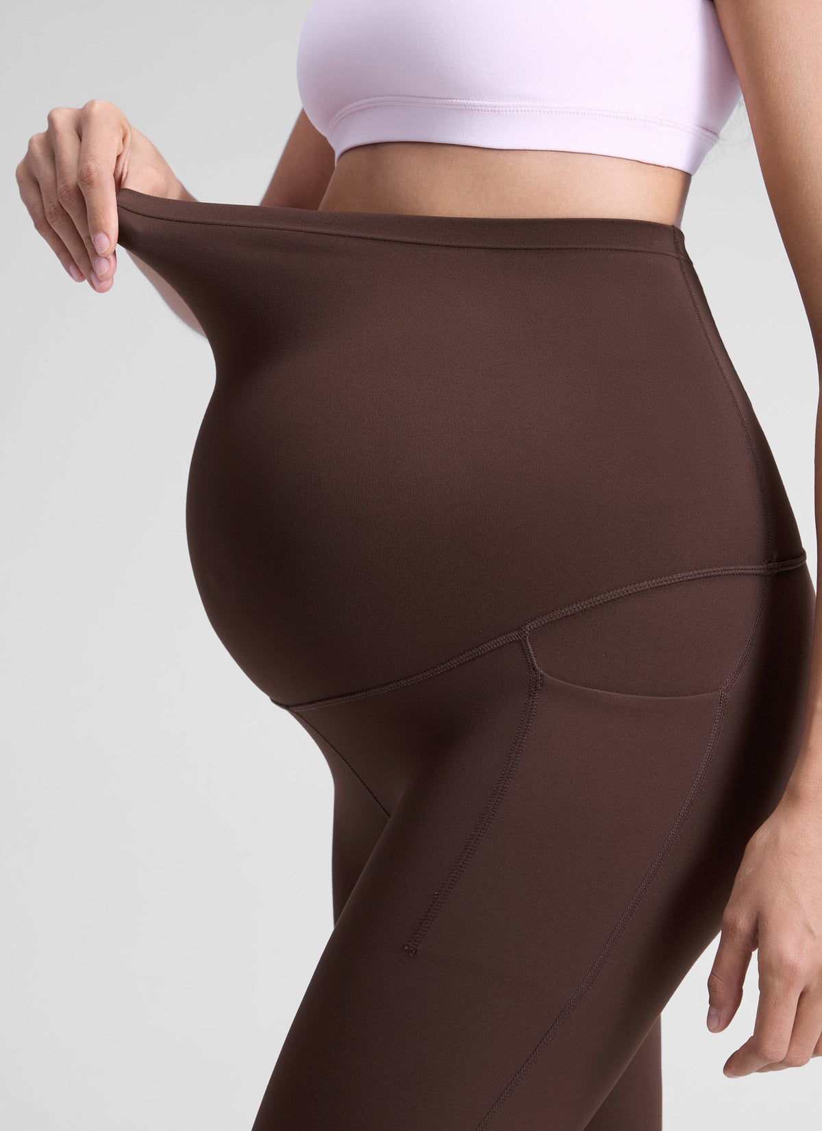 טייץ הריון Butterluxe עם כיסים 25" - Hot Fudge Brown