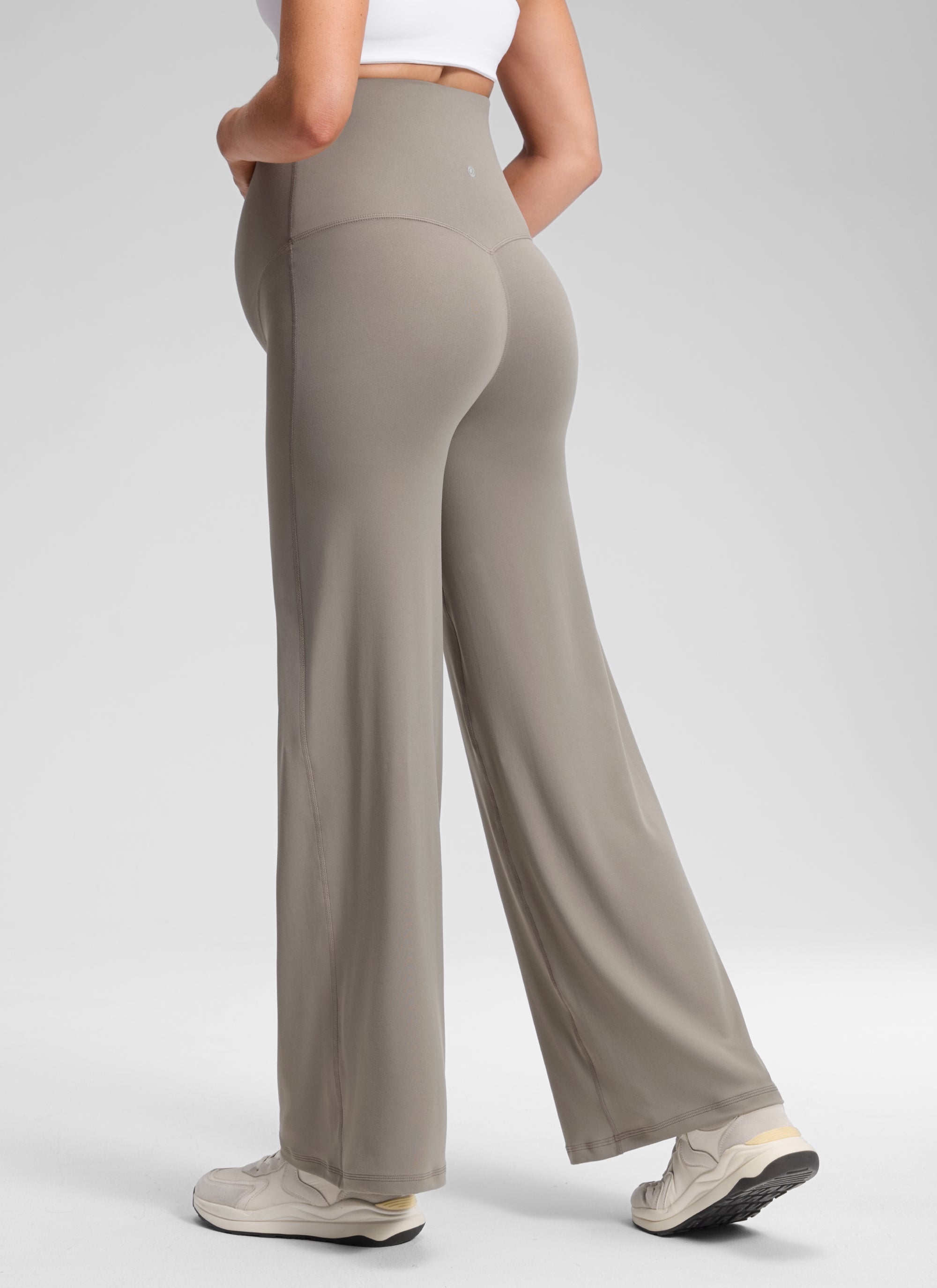 מכנס הריון Softretch ללא תפר קדמי 30" - Warm Ash Grey