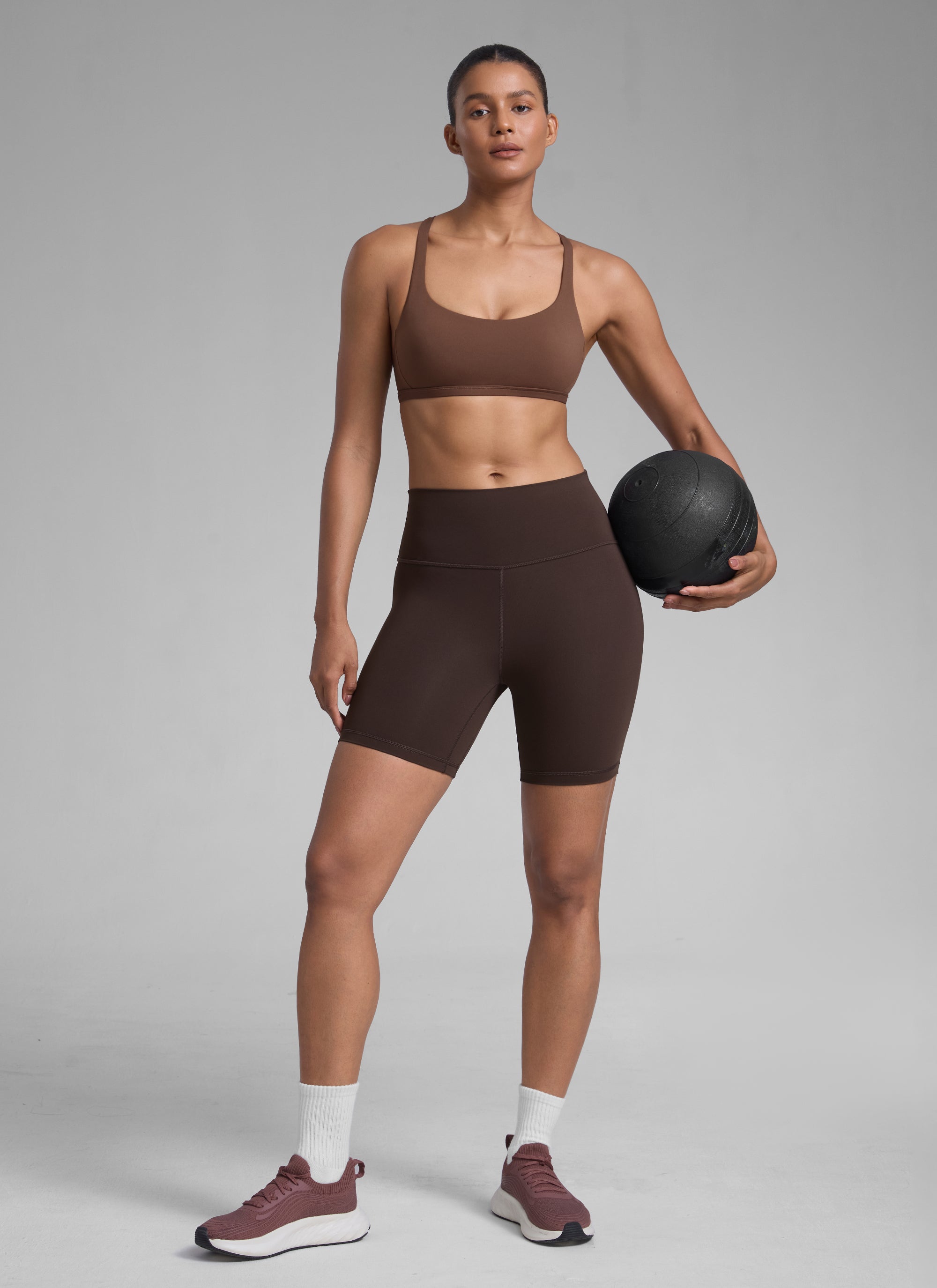 Nakedfeel חזיית ספורט Diamond - Coffee Brown