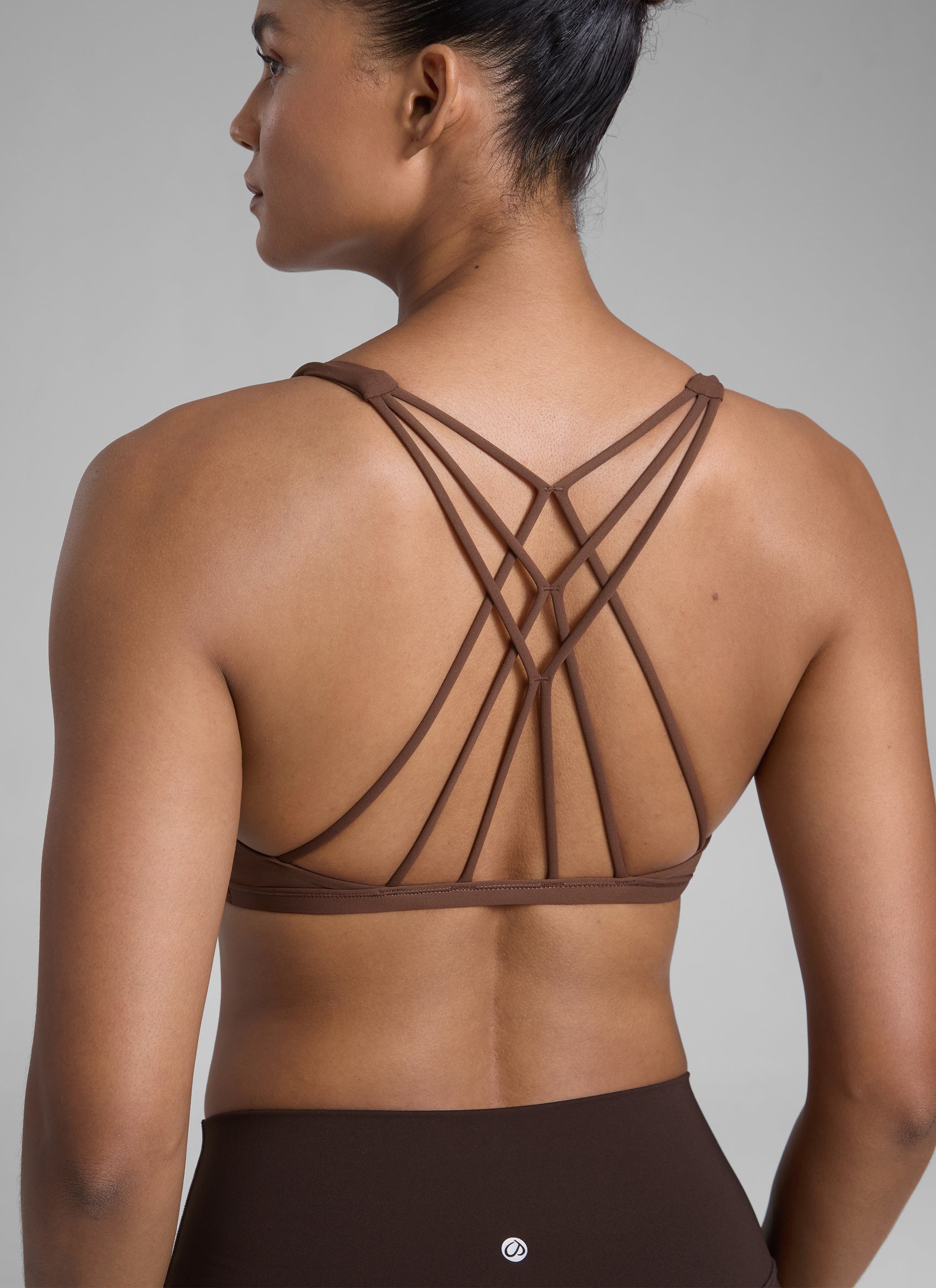 Nakedfeel חזיית ספורט Diamond - Coffee Brown