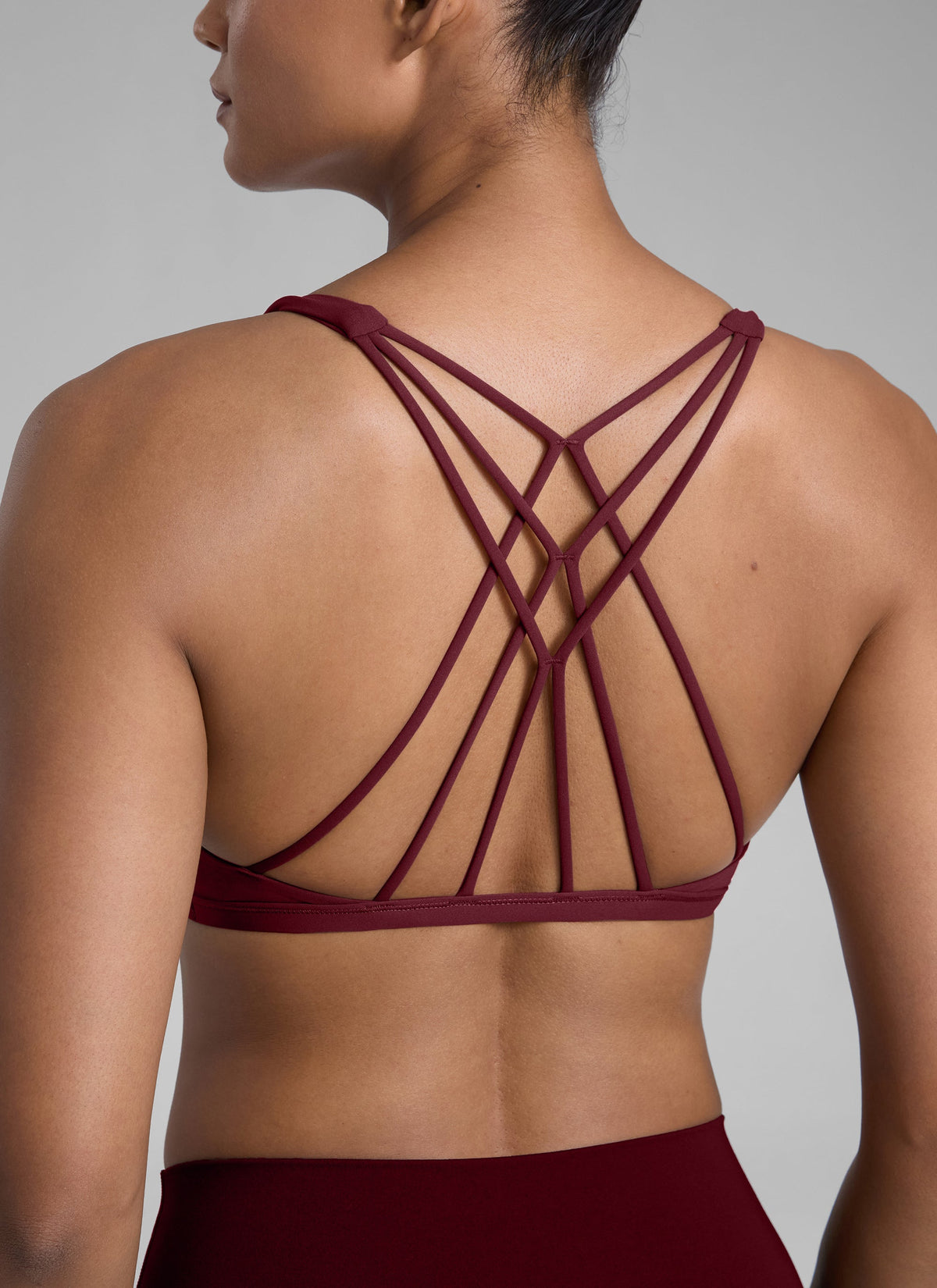 NakedFeel חזיית ספורט Diamond - Red Merlot