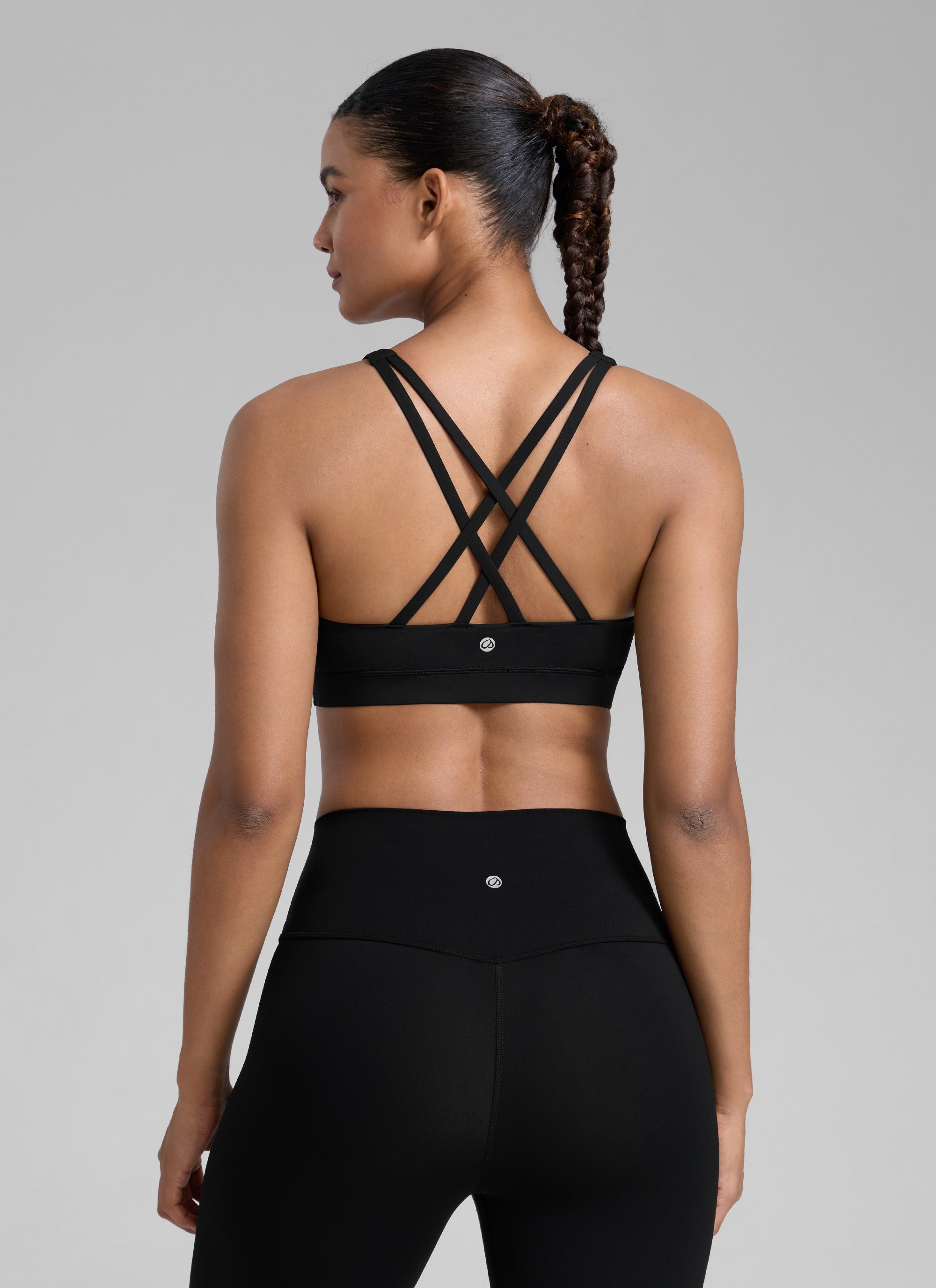 NakedFeel חזיית ספורט תומכת Cross Back - שחור