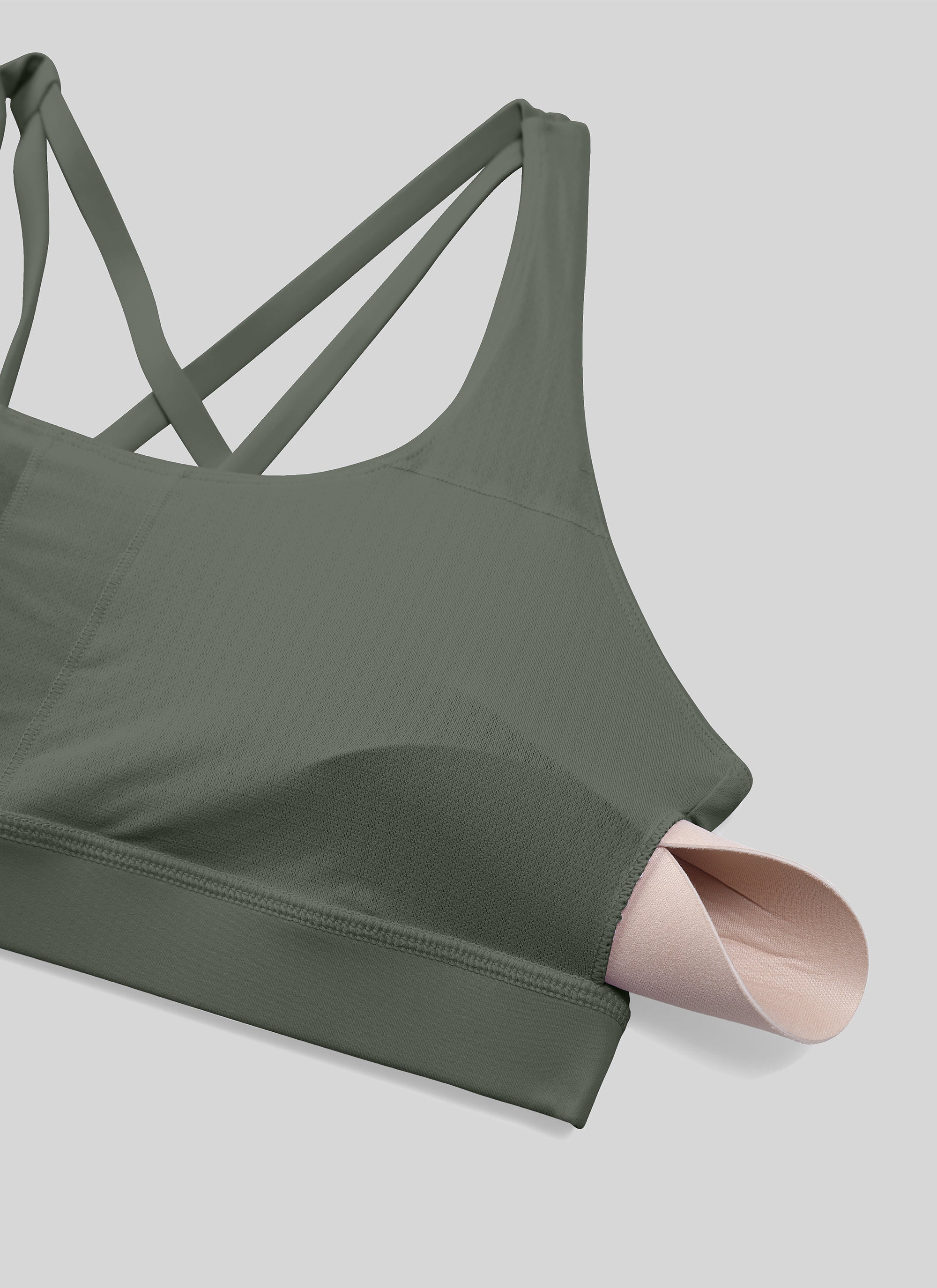 Nakedfeel חזיית ספורט תומכת Cross Back - מרווה