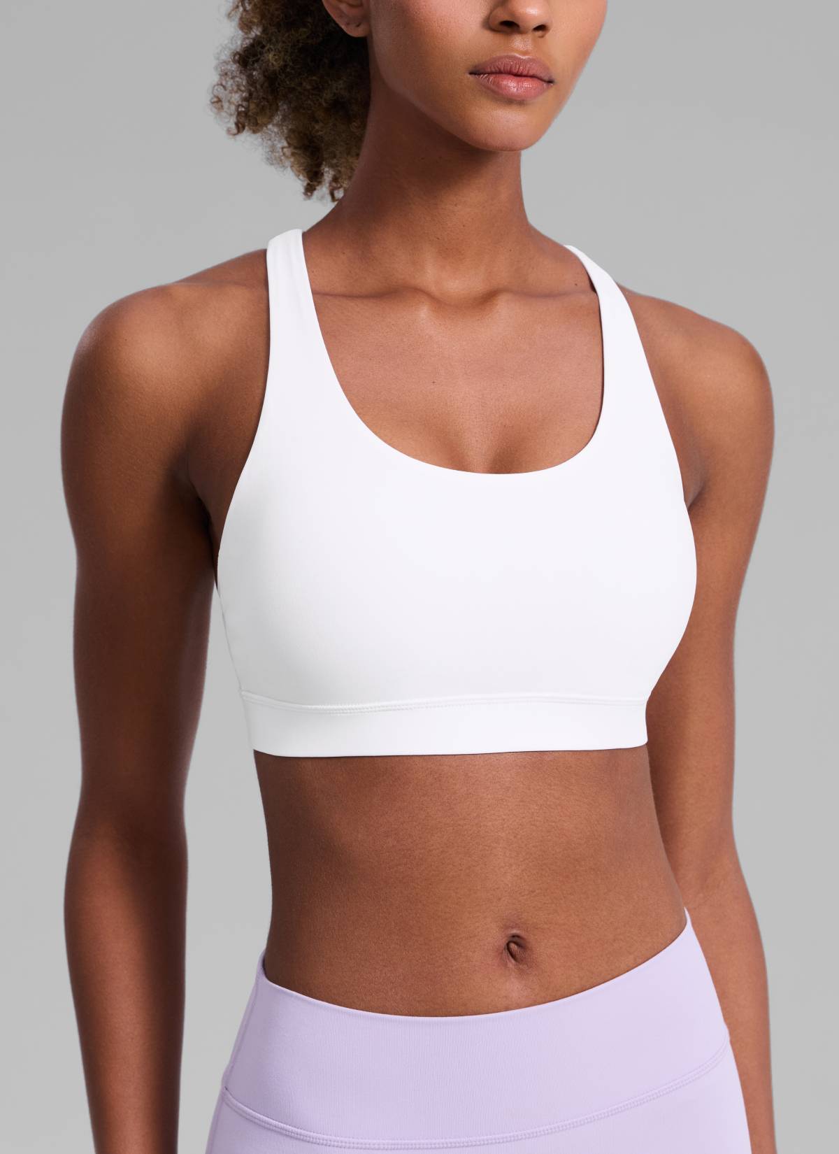 Nakedfeel חזיית ספורט תומכת Cross Back - לבן
