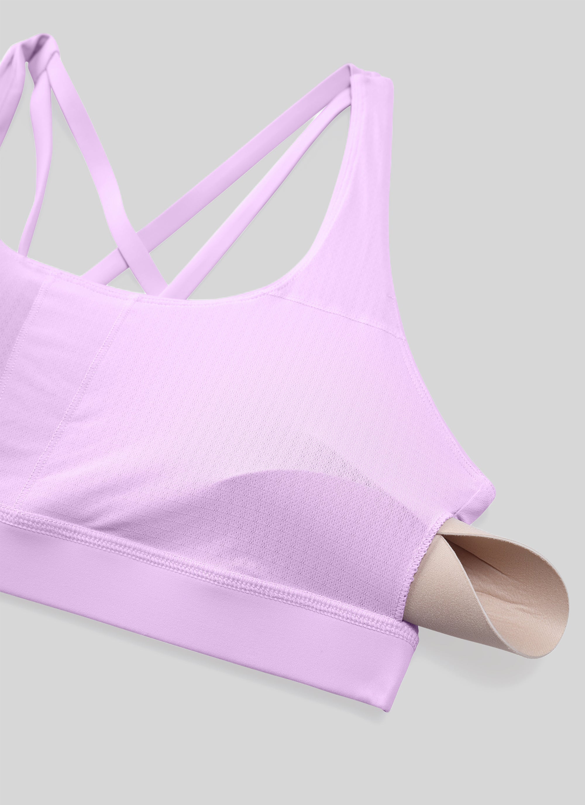 Nakedfeel חזיית ספורט תומכת Cross Back - לילך