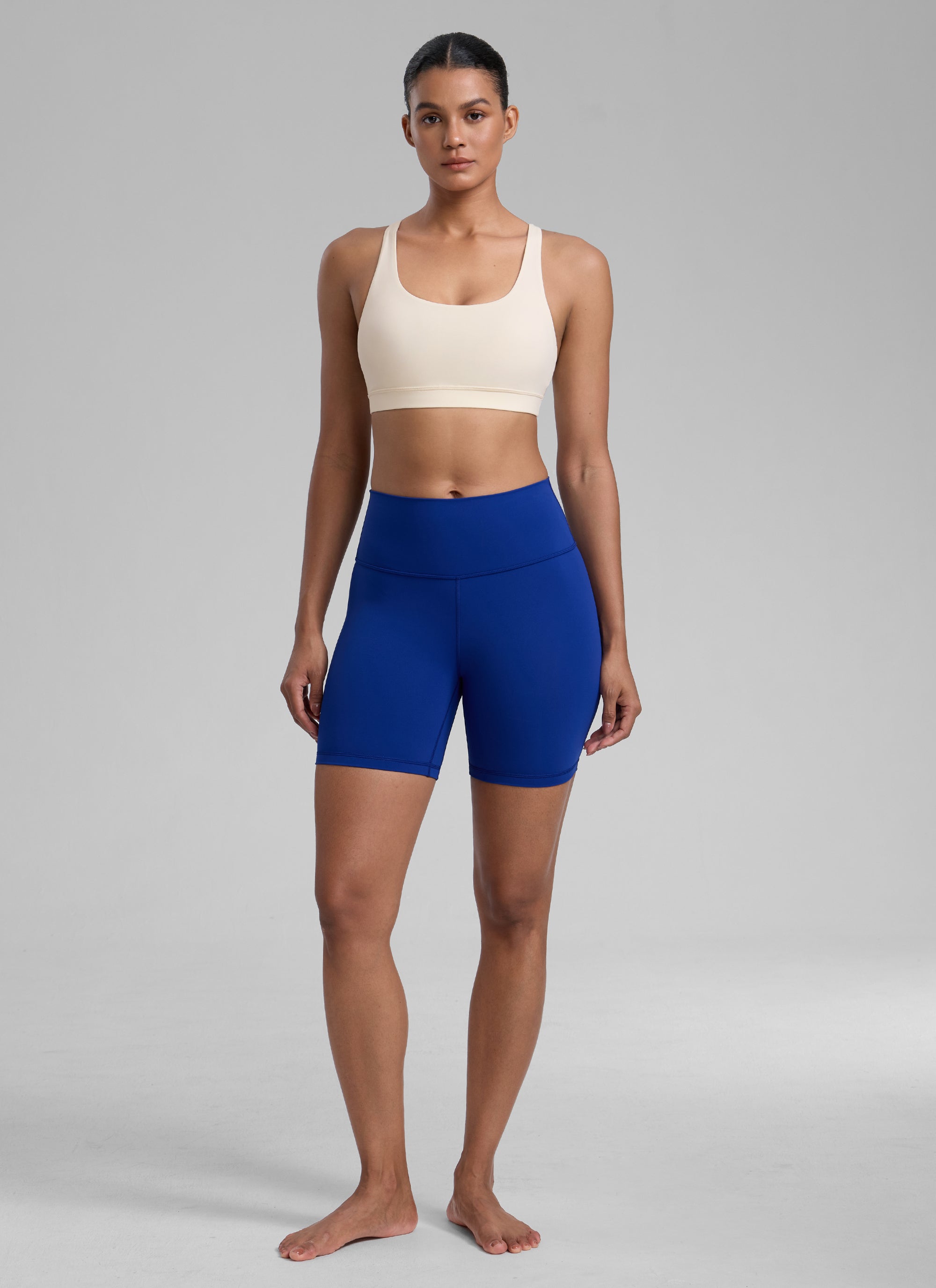Nakedfeel חזיית ספורט תומכת Cross Back - White Apricot