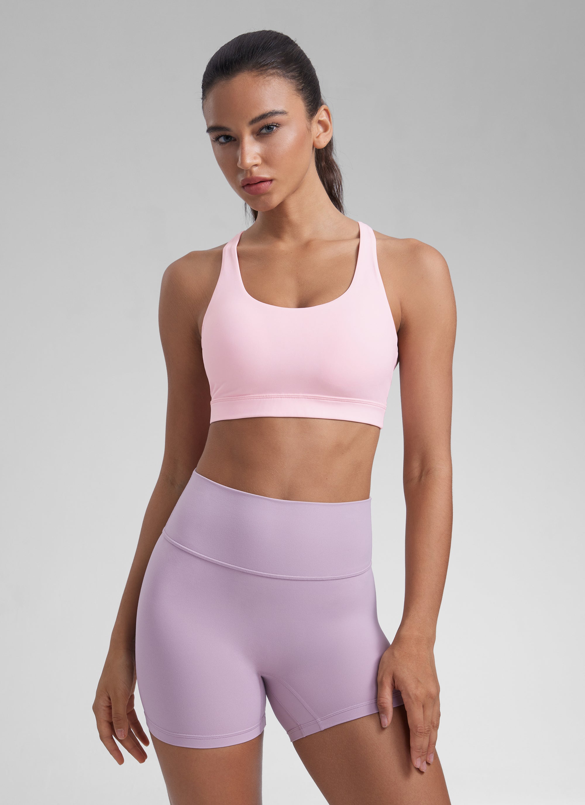 Nakedfeel חזיית ספורט תומכת Cross Back - Strawberry Pink