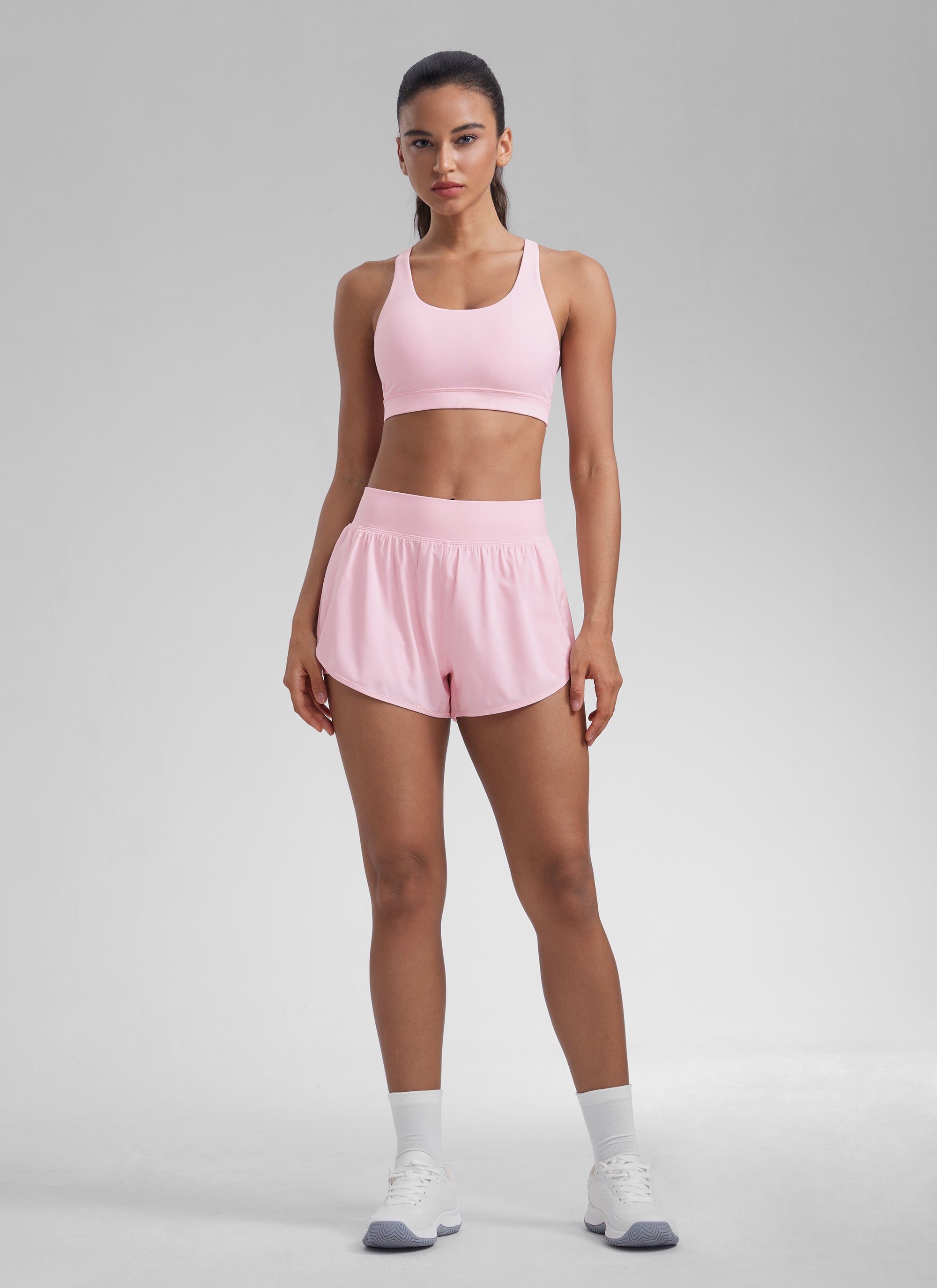 Nakedfeel חזיית ספורט תומכת Cross Back - Strawberry Pink