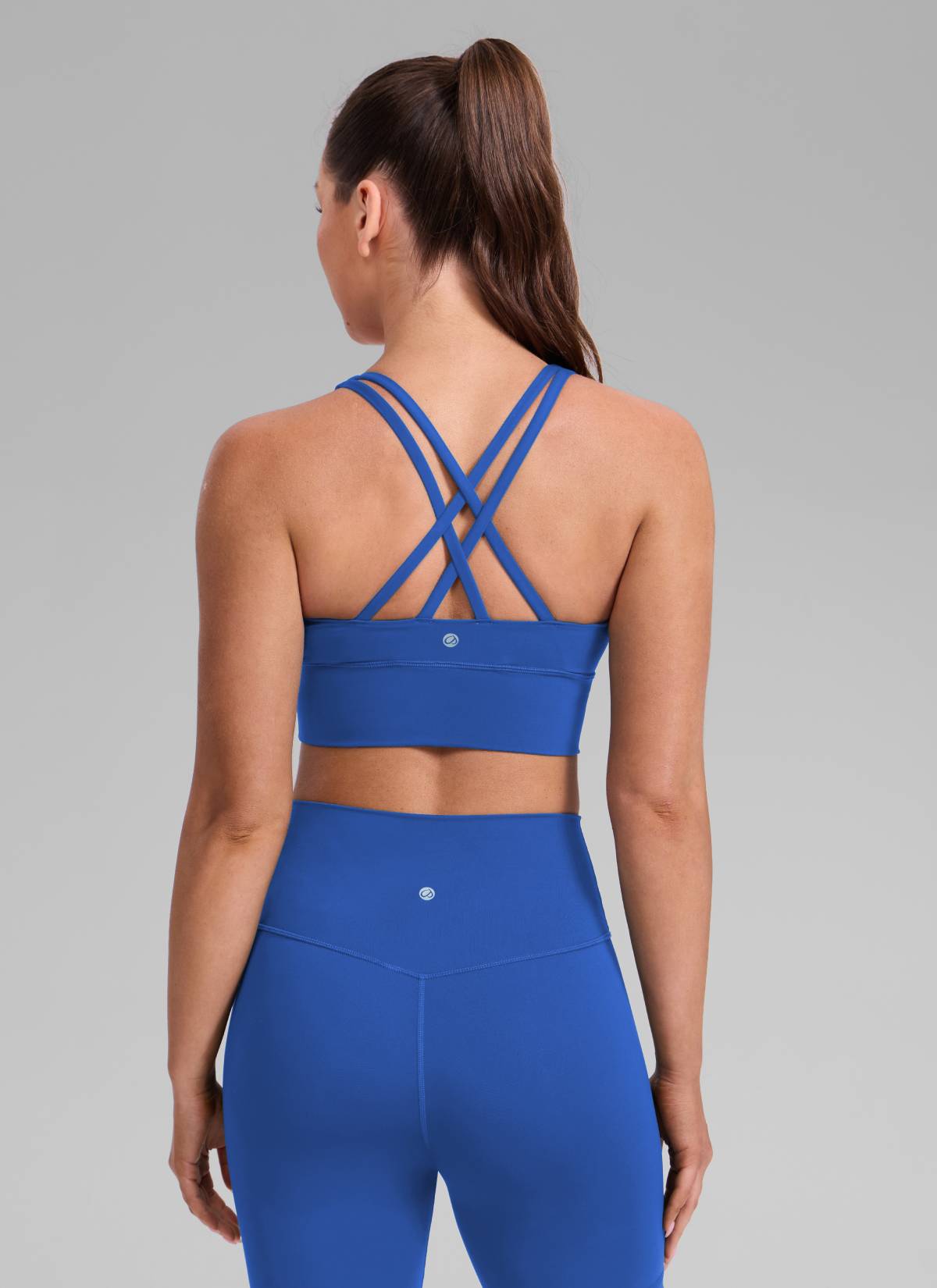 Nakedfeel חזיית קרופ תומכת Strappy Criss Cross - Waves Blue