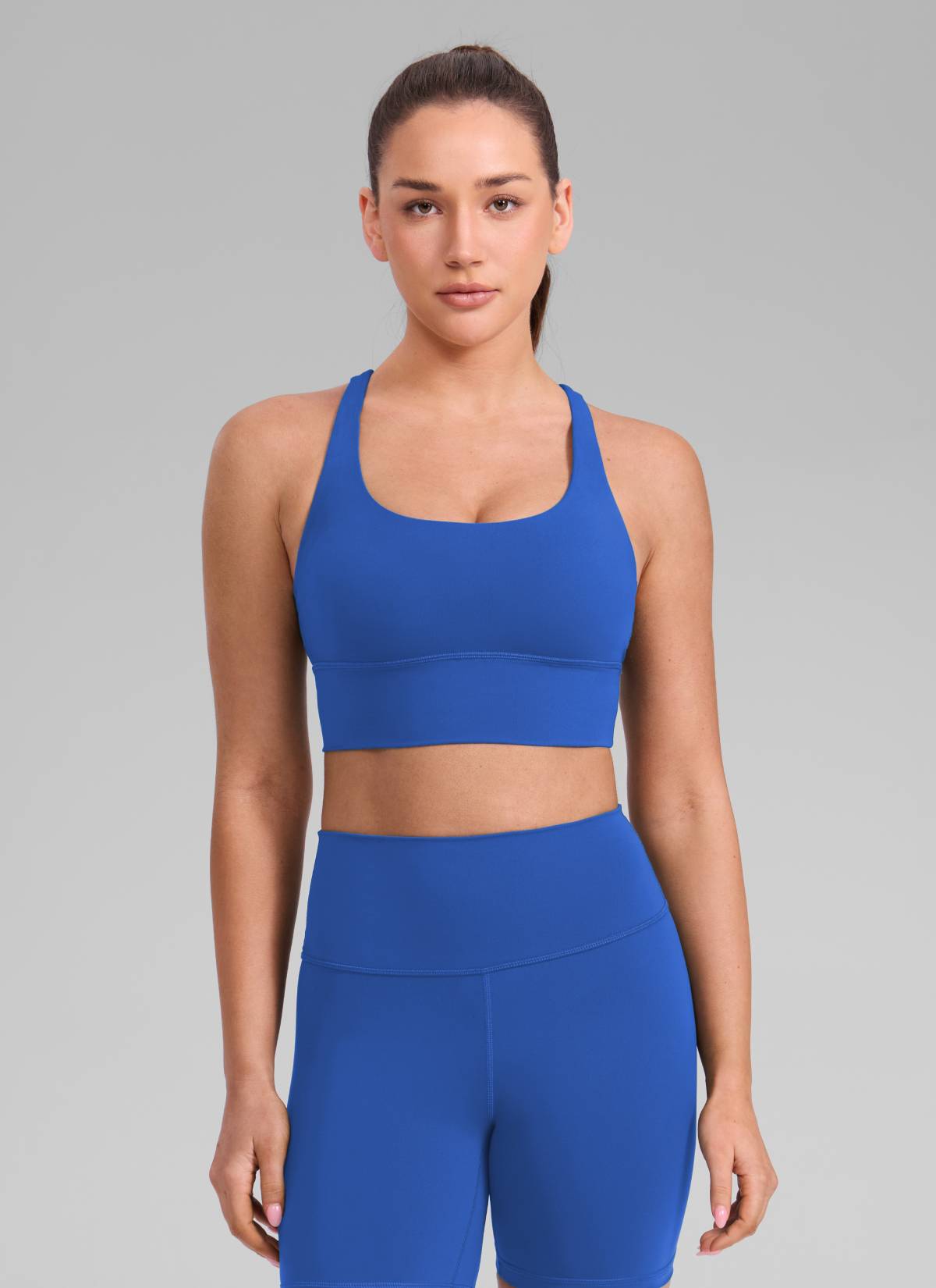 Nakedfeel חזיית קרופ תומכת Strappy Criss Cross - Waves Blue