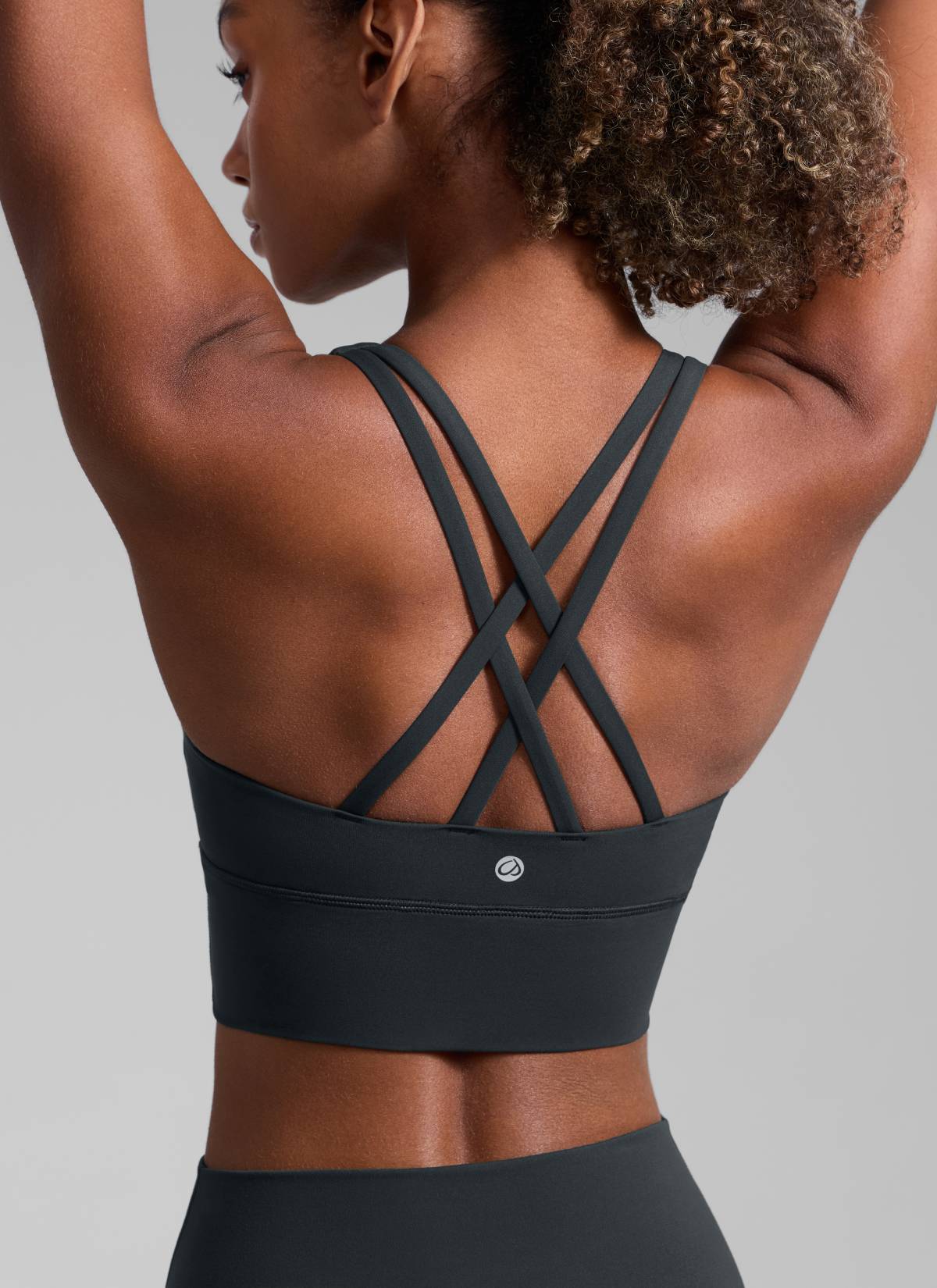 Nakedfeel חזיית קרופ תומכת Strappy Criss Cross - אספלט