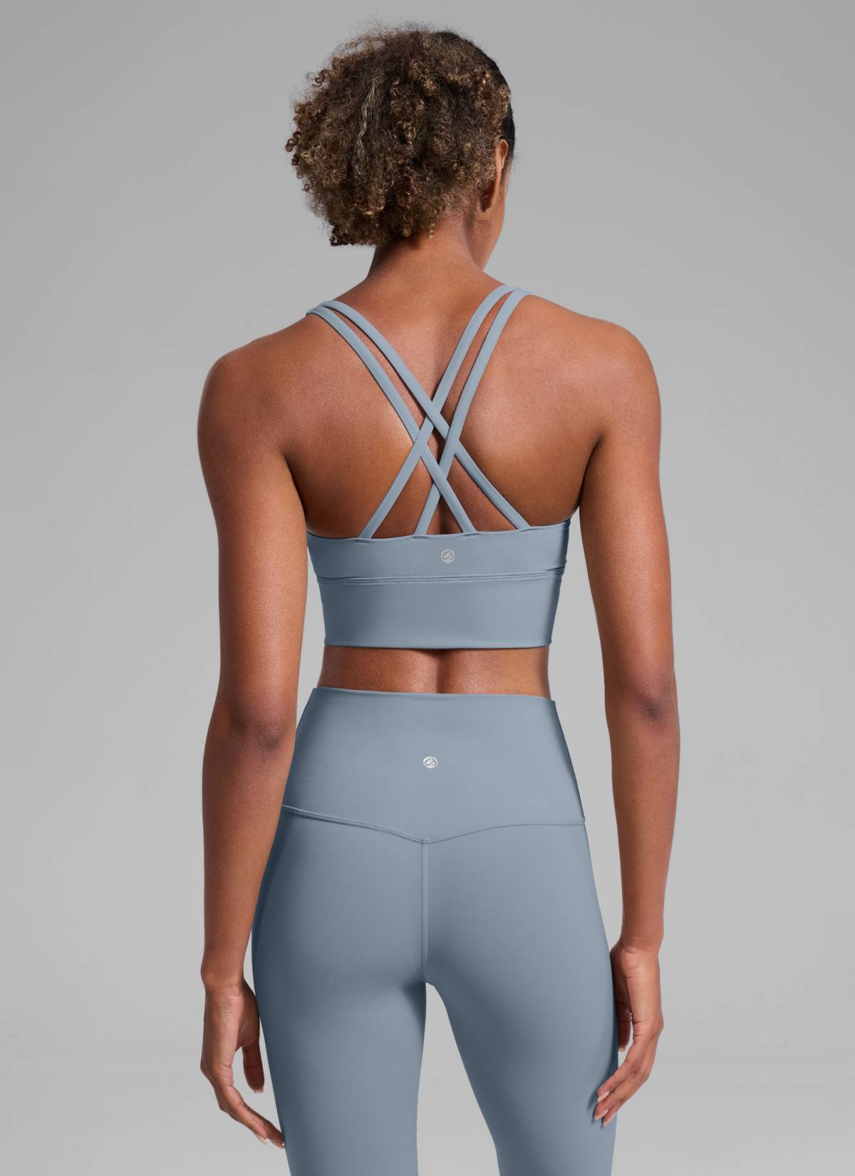NakedFeel חזיית קרופ תומכת Strappy Criss Cross - Belgian Blue