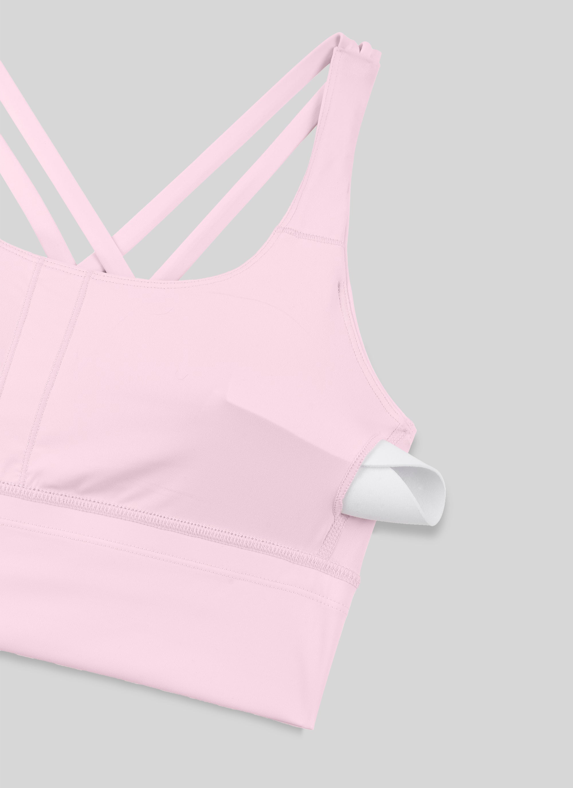 Nakedfeel חזיית קרופ תומכת Strappy Criss Cross - Strawberry Pink