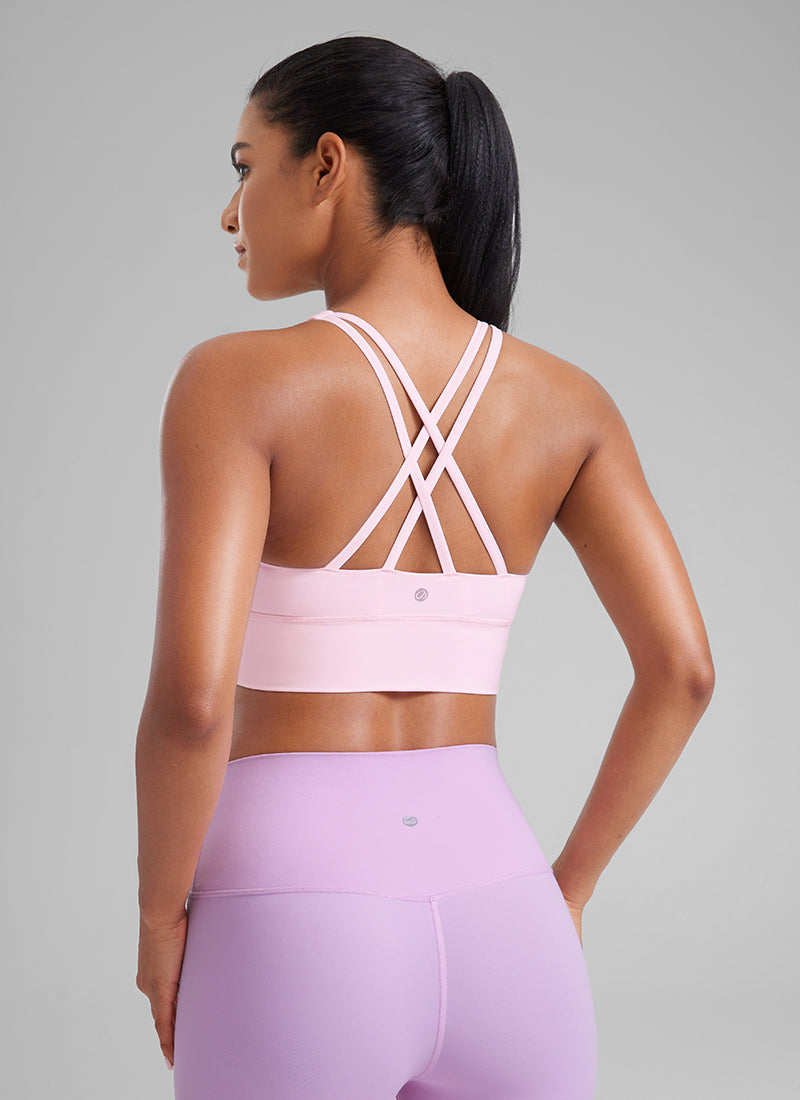 Nakedfeel חזיית קרופ תומכת Strappy Criss Cross - Strawberry Pink