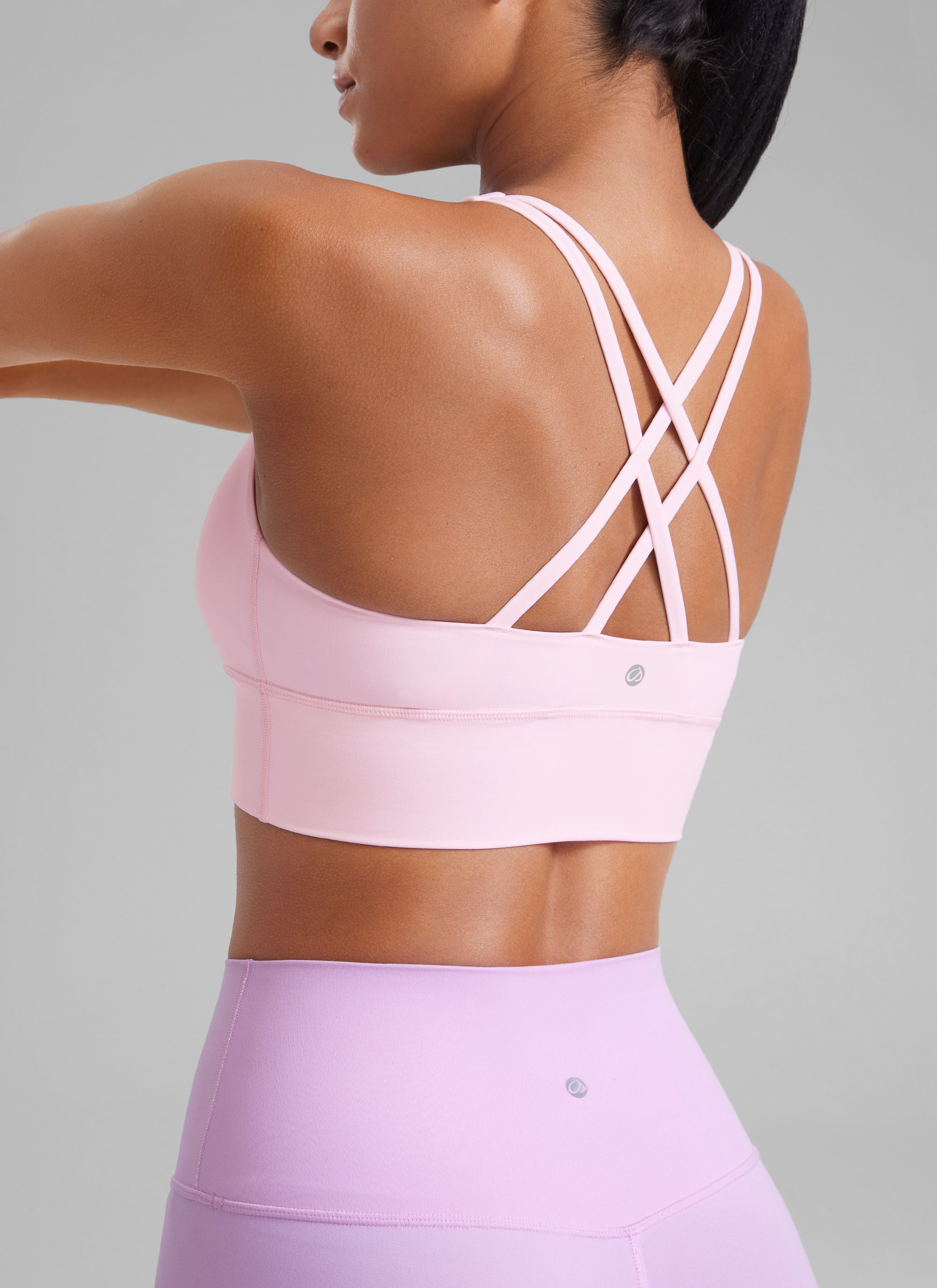 Nakedfeel חזיית קרופ תומכת Strappy Criss Cross - Strawberry Pink