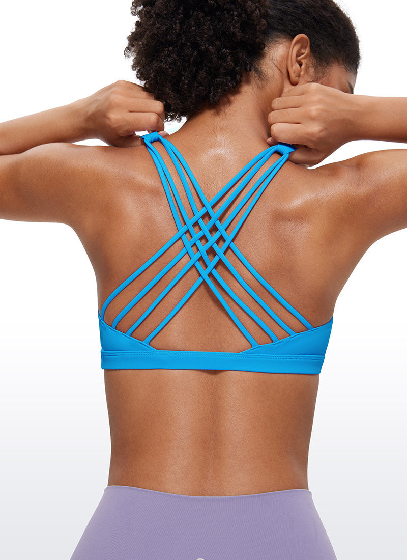 Nakedfeel חזיית ספורט תומכת Free Light - Madagascar Blue