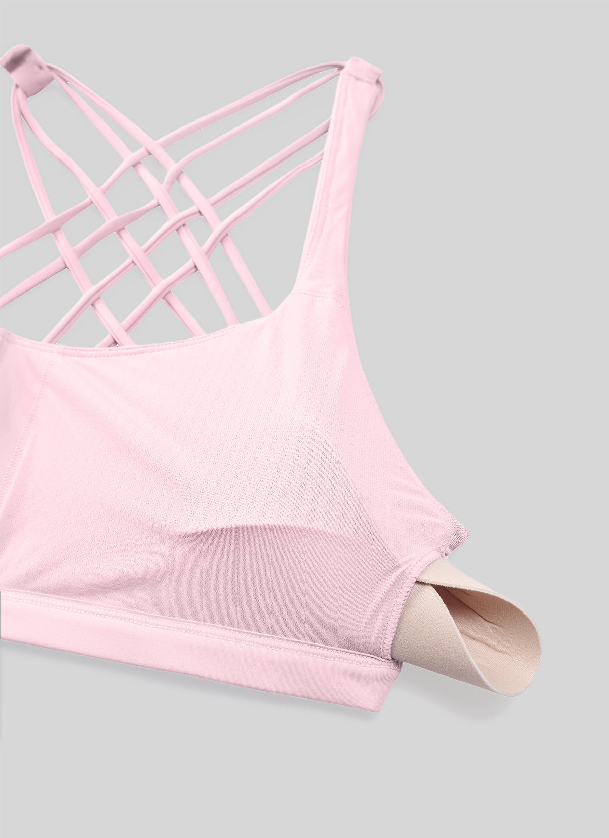NakedFeel חזיית ספורט תומכת Free Light - Strawberry Pink