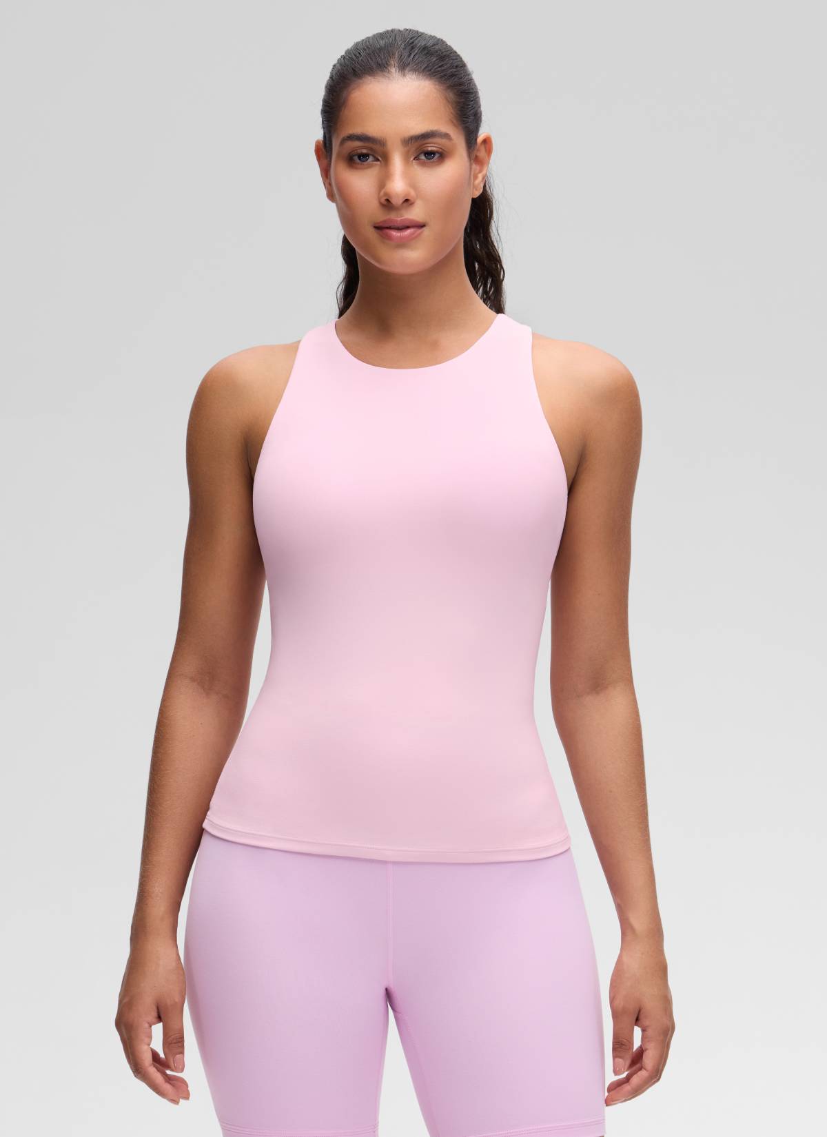 גופייה עם חזייה פנימית Butterluxe High Neck - Pink Peony