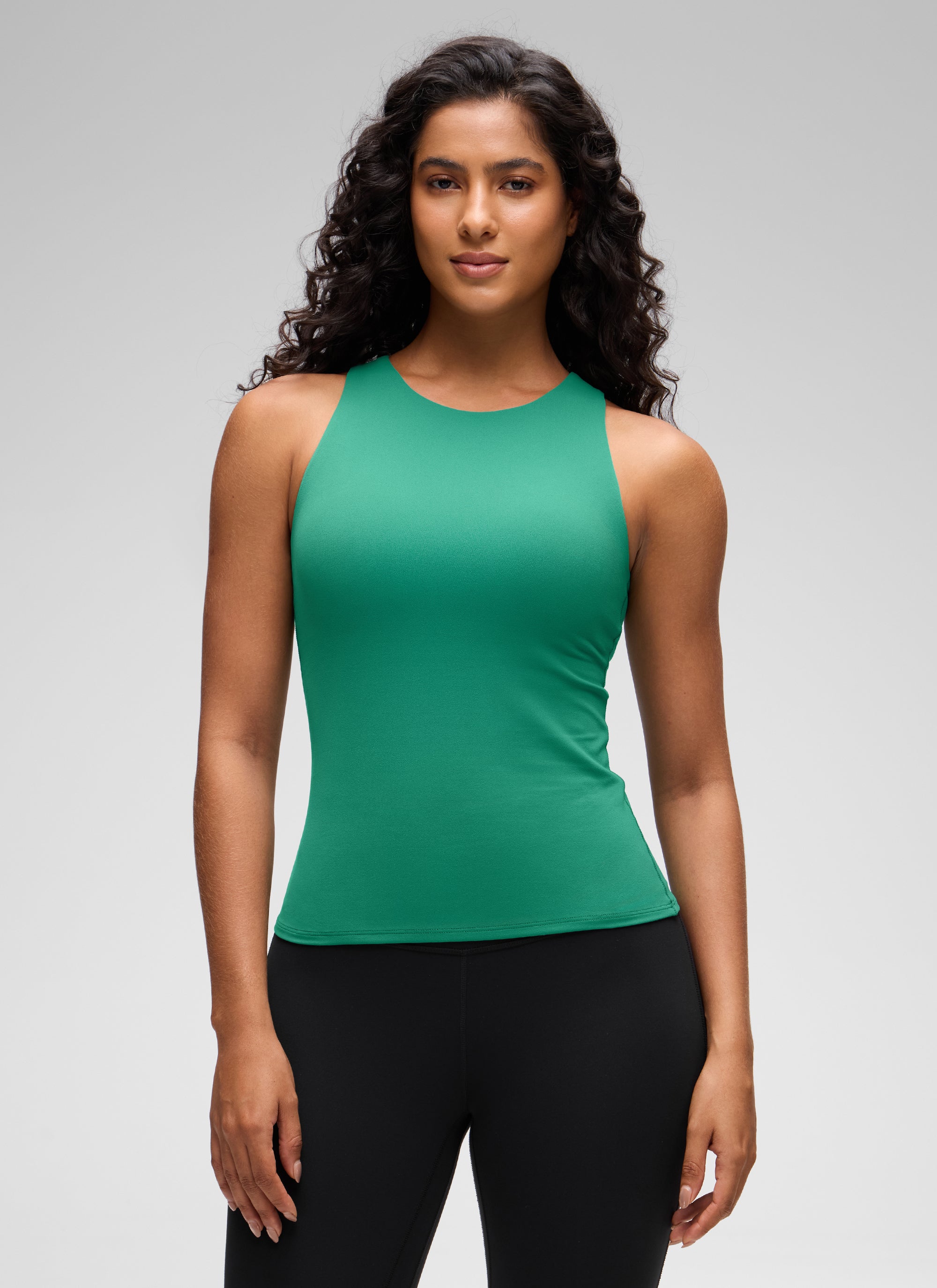 גופייה עם חזייה פנימית Butterluxe High Neck - Cascadia Green