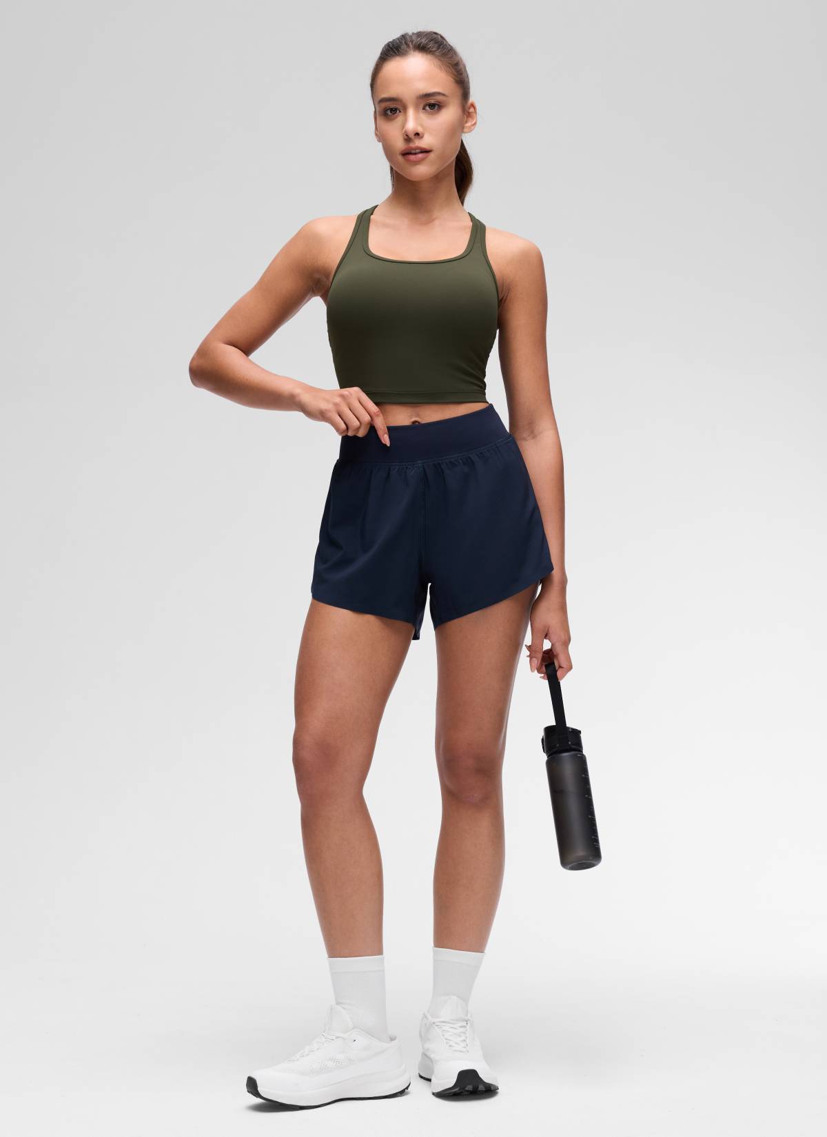 קרופ תומך Butterluxe Scoop Neck - ירוק זית