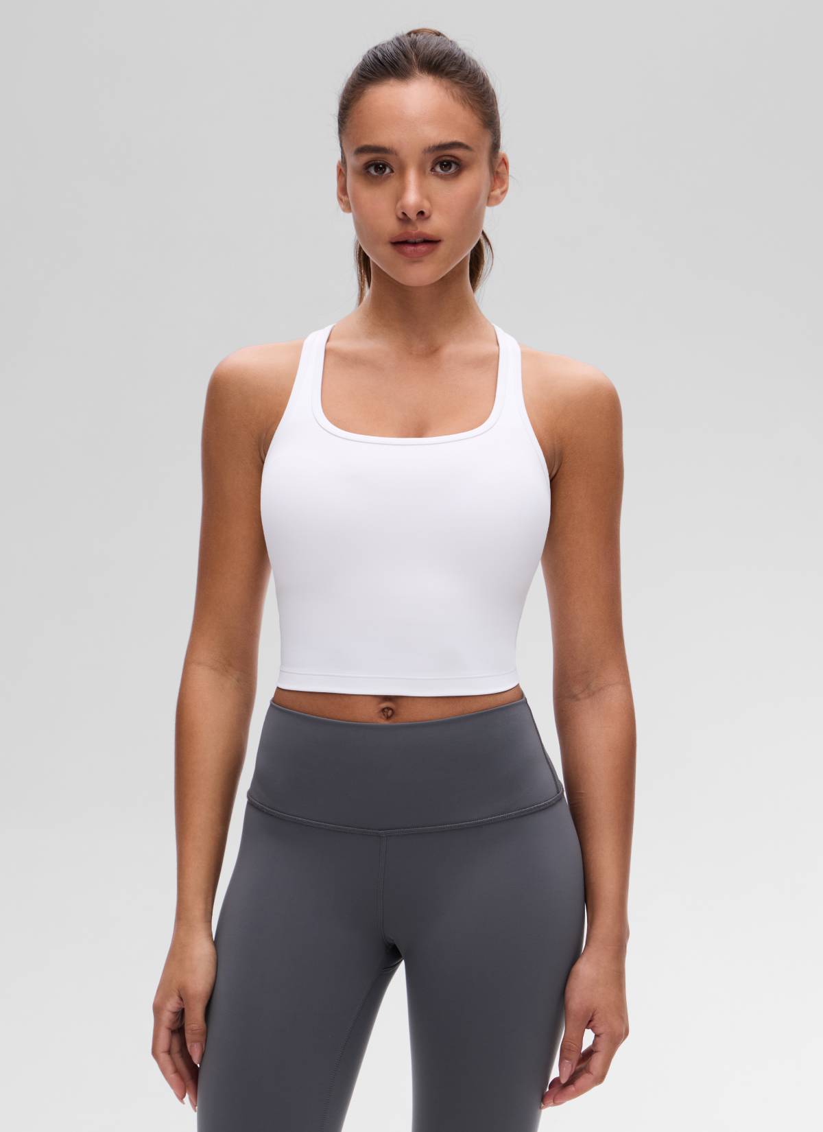 קרופ תומך Butterluxe Scoop Neck - לבן