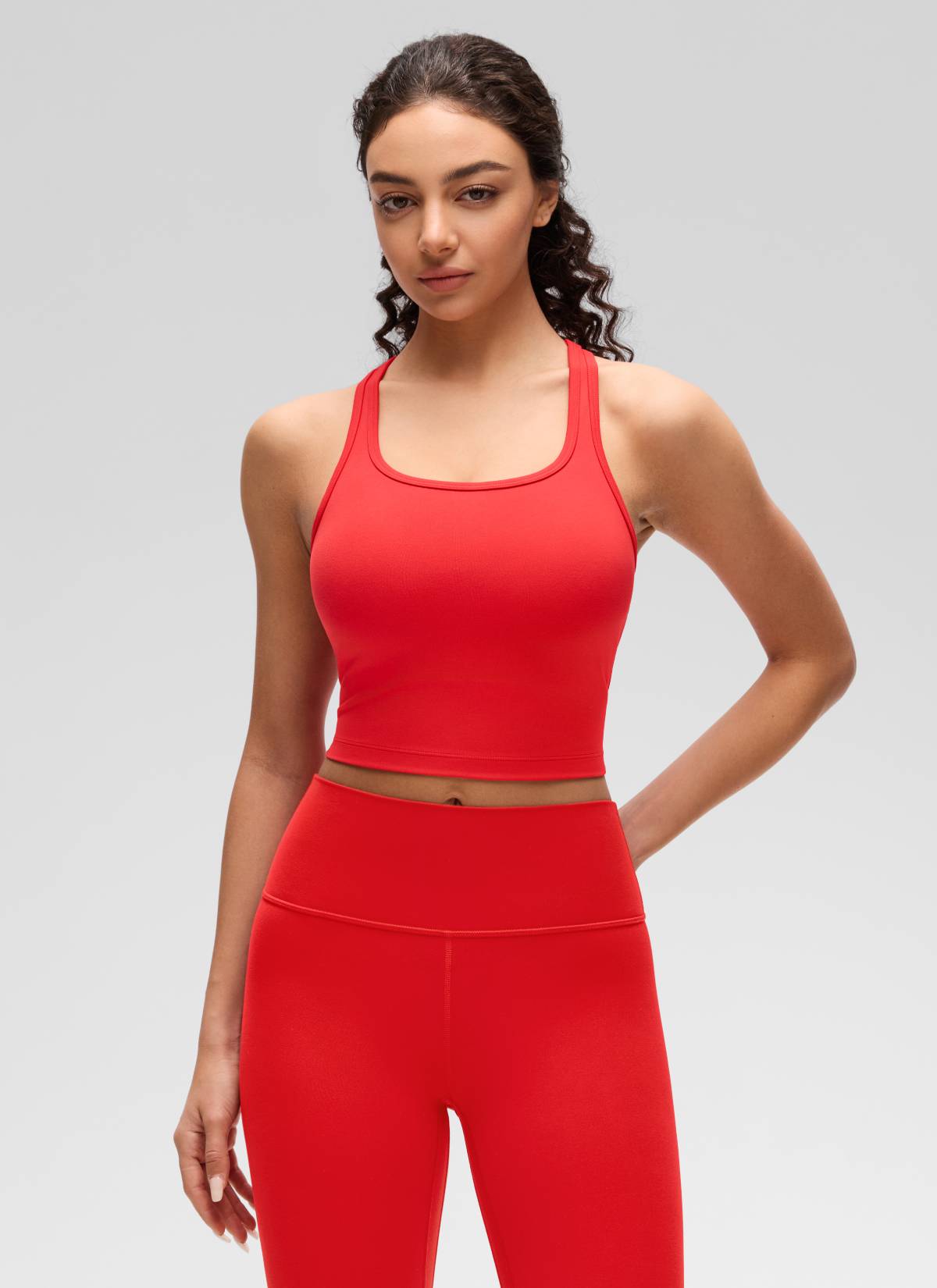 קרופ תומך Butterluxe Scoop Neck - Deep Red