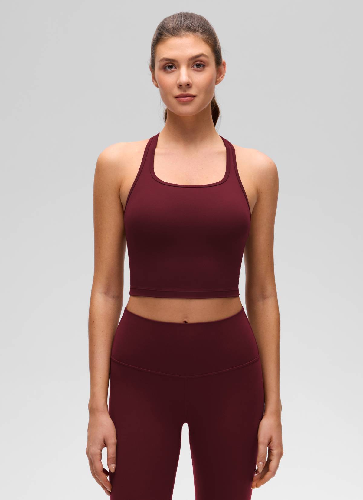קרופ תומך Butterluxe Scoop Neck - Red Merlot