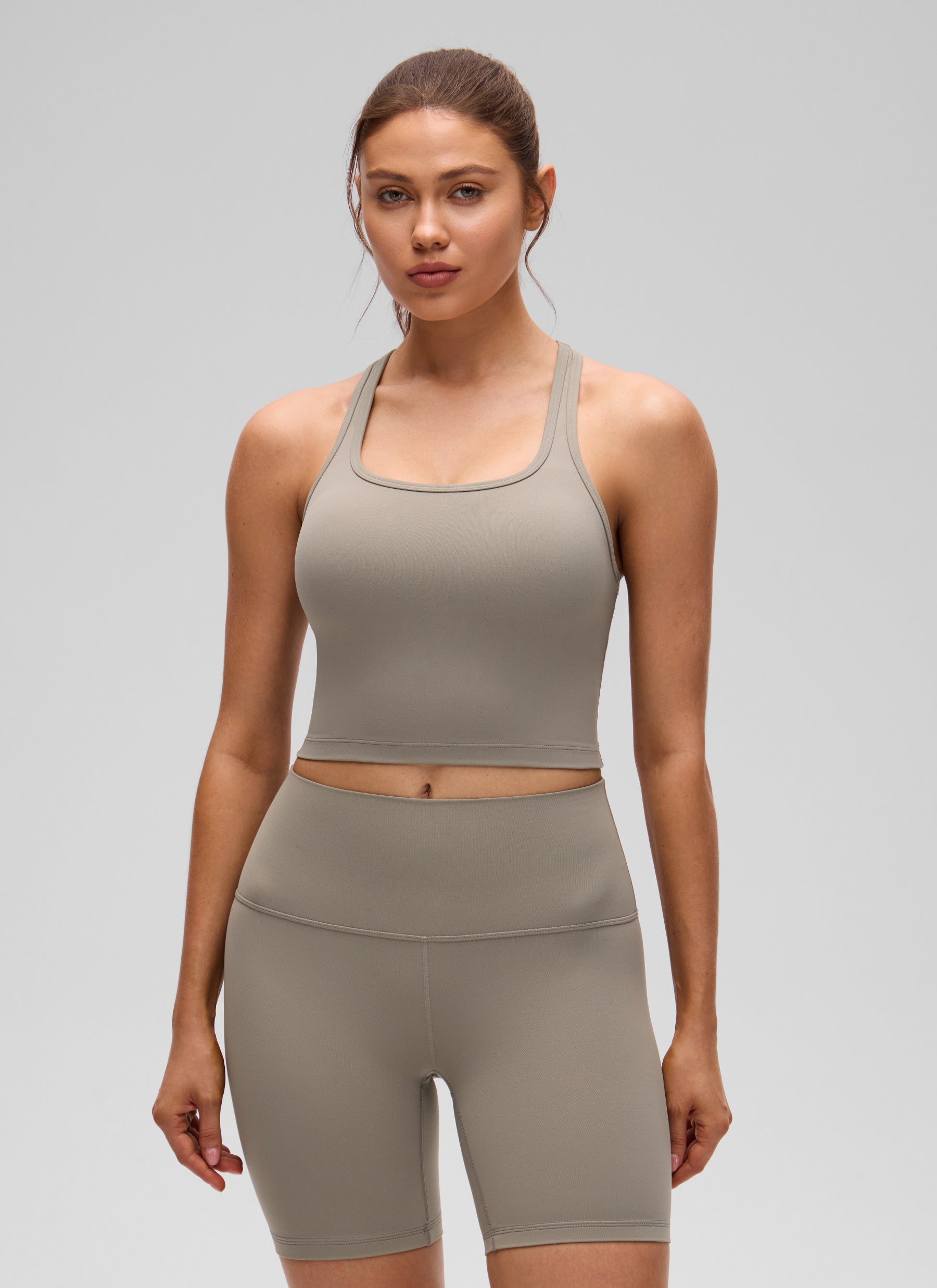 קרופ תומך Butterluxe Scoop Neck - Warm Ash Grey