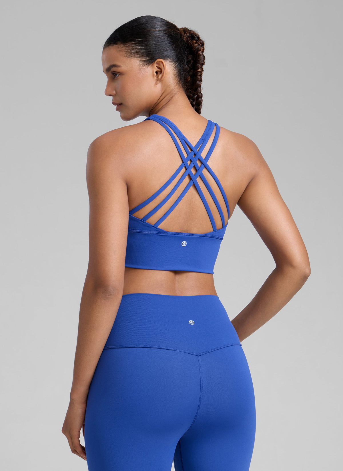 NakedFeel חזיית קרופ תומכת Triple - Waves Blue