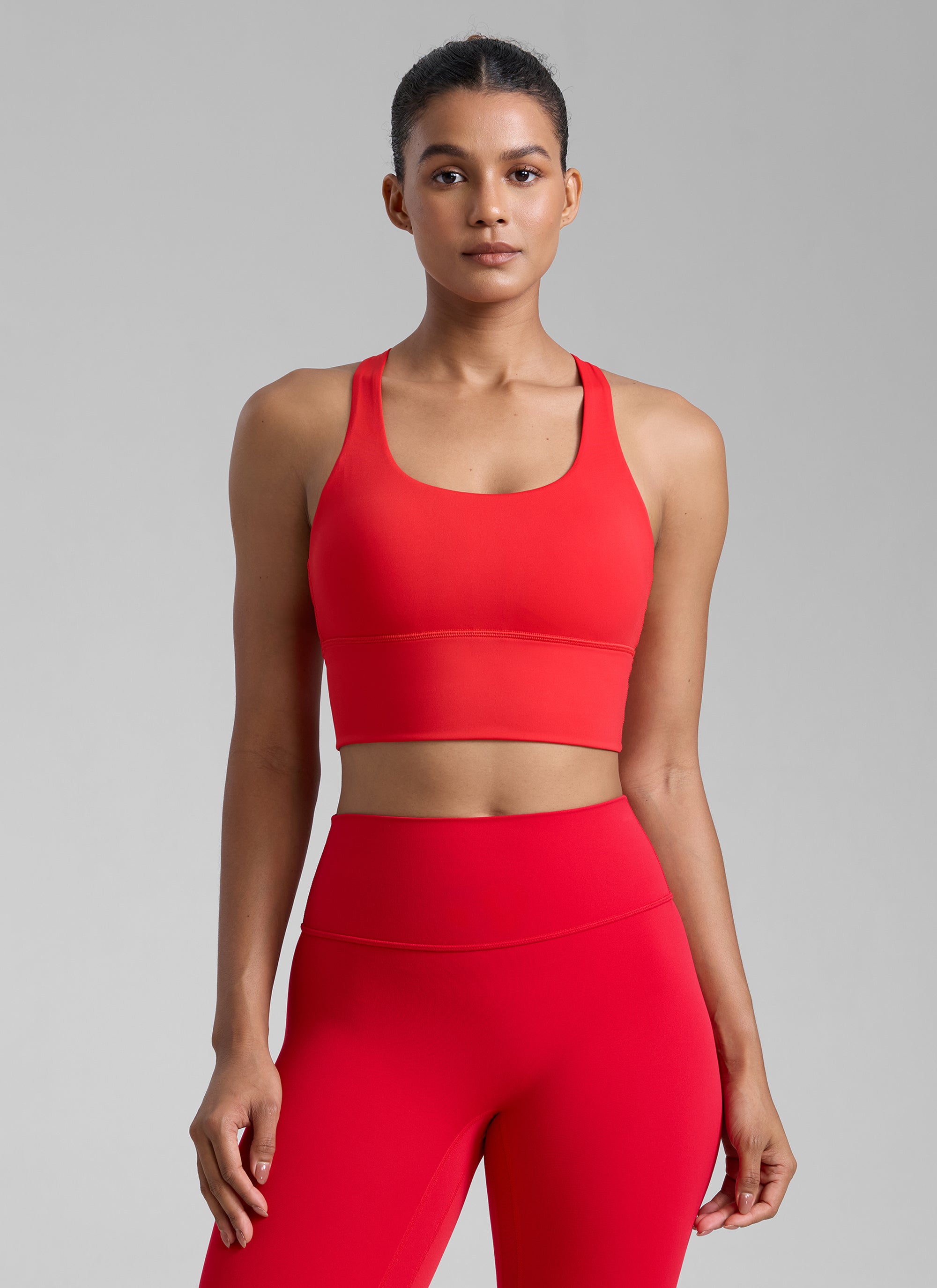 Nakedfeel חזיית קרופ תומכת Triple - Deep Red