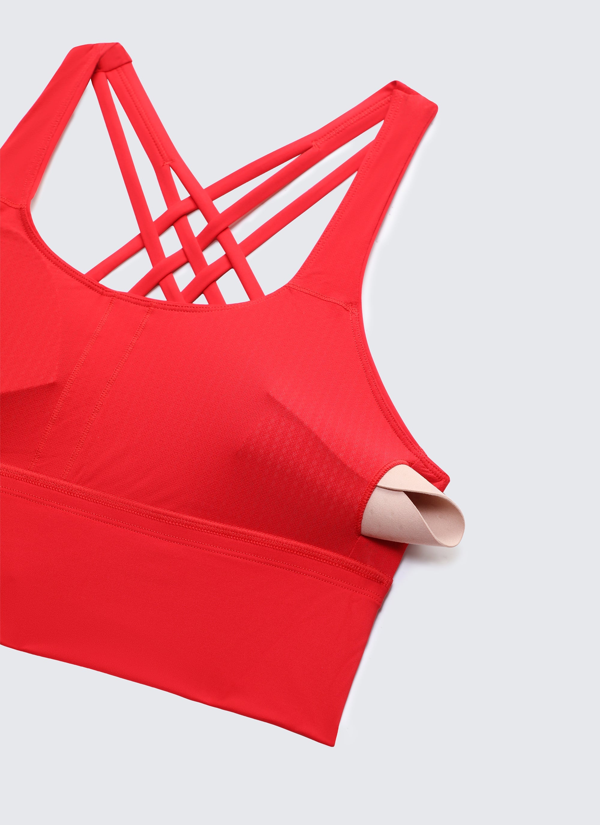 Nakedfeel חזיית קרופ תומכת Triple - Deep Red