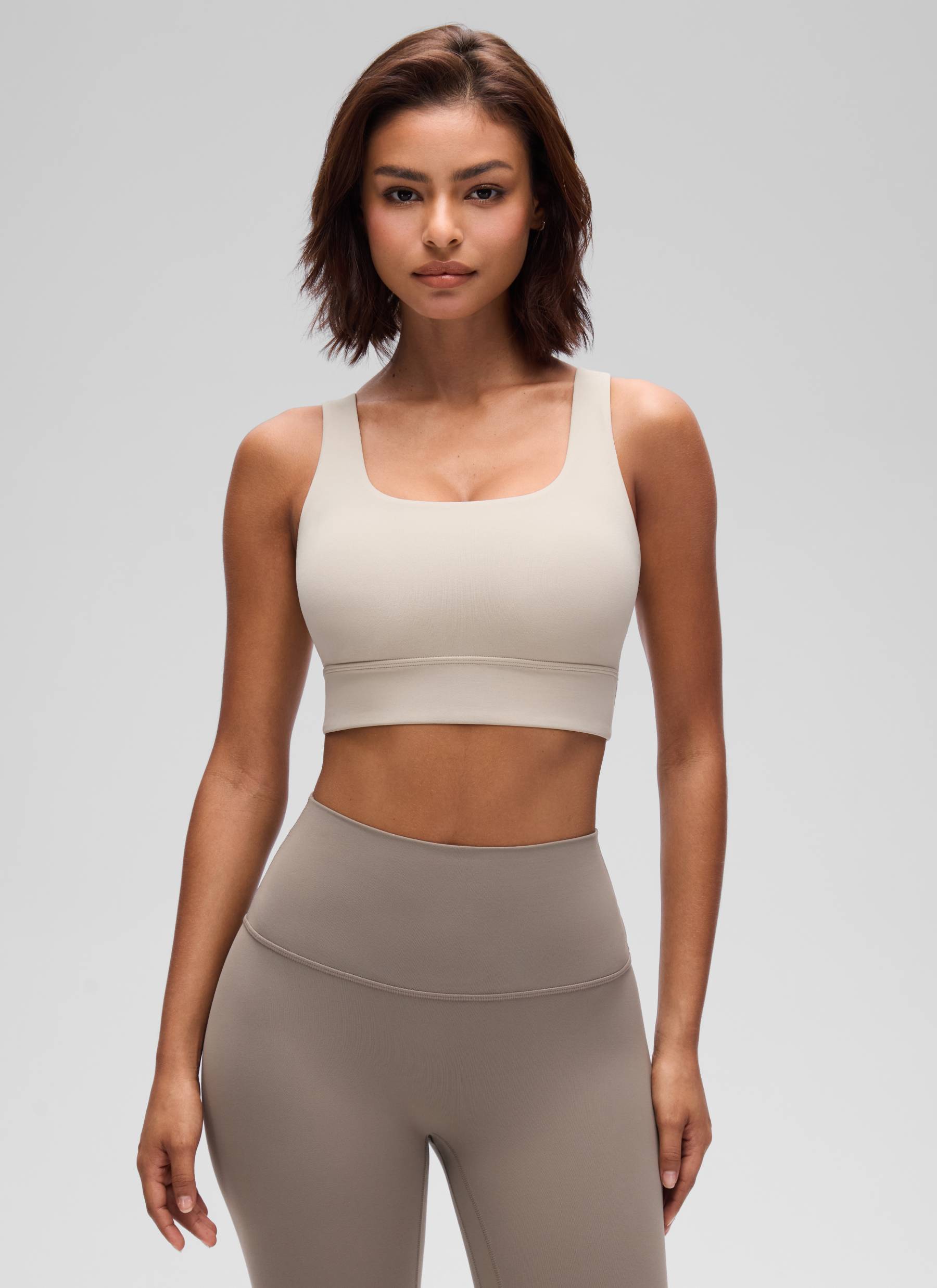 חזיה תומכת עם רצועות מתכווננות Butterluxe Spaghetti Thin - Mojave Tan