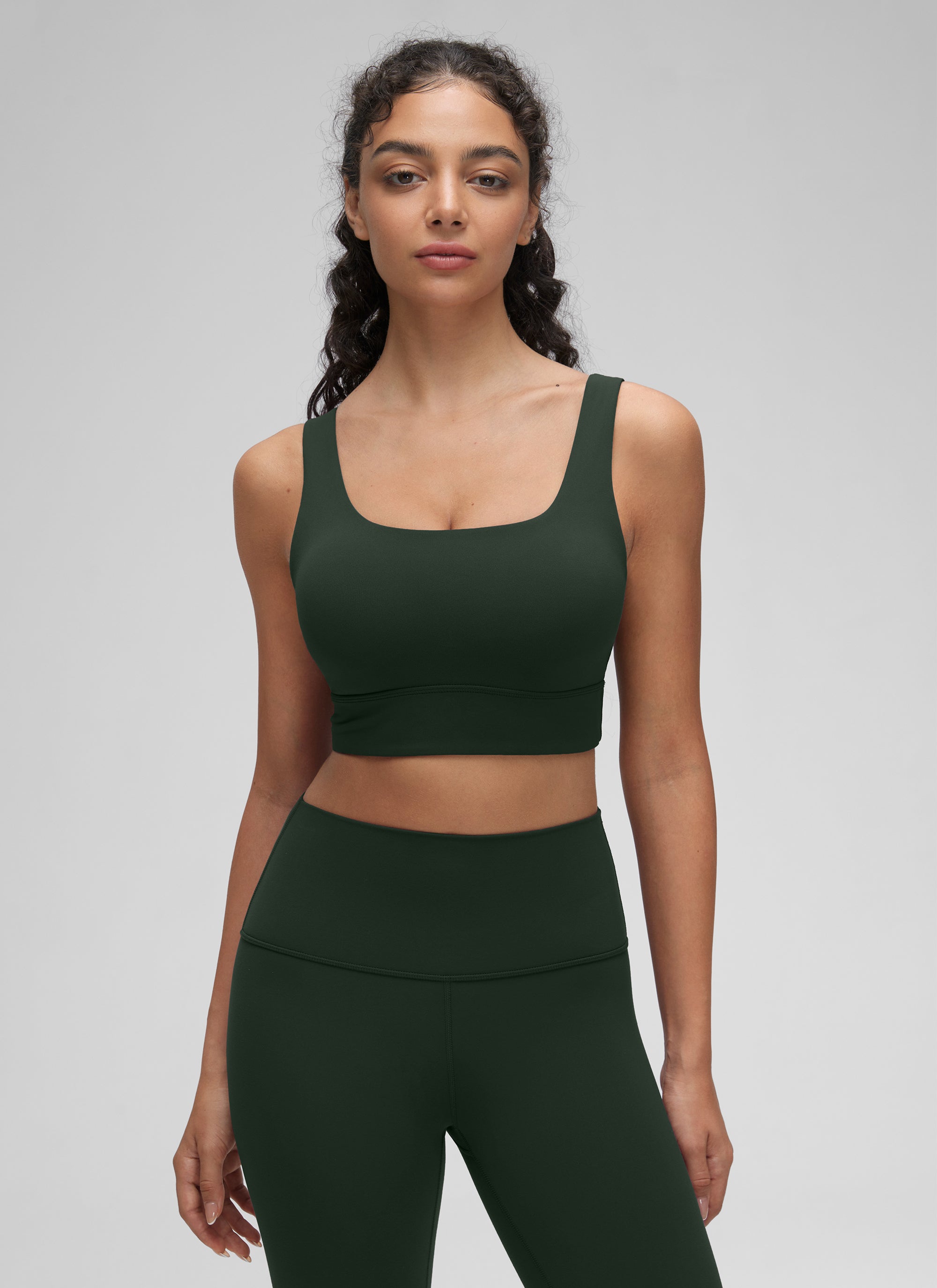 חזיה תומכת עם רצועות מתכווננות Butterluxe Spaghetti Thin - Legend Green